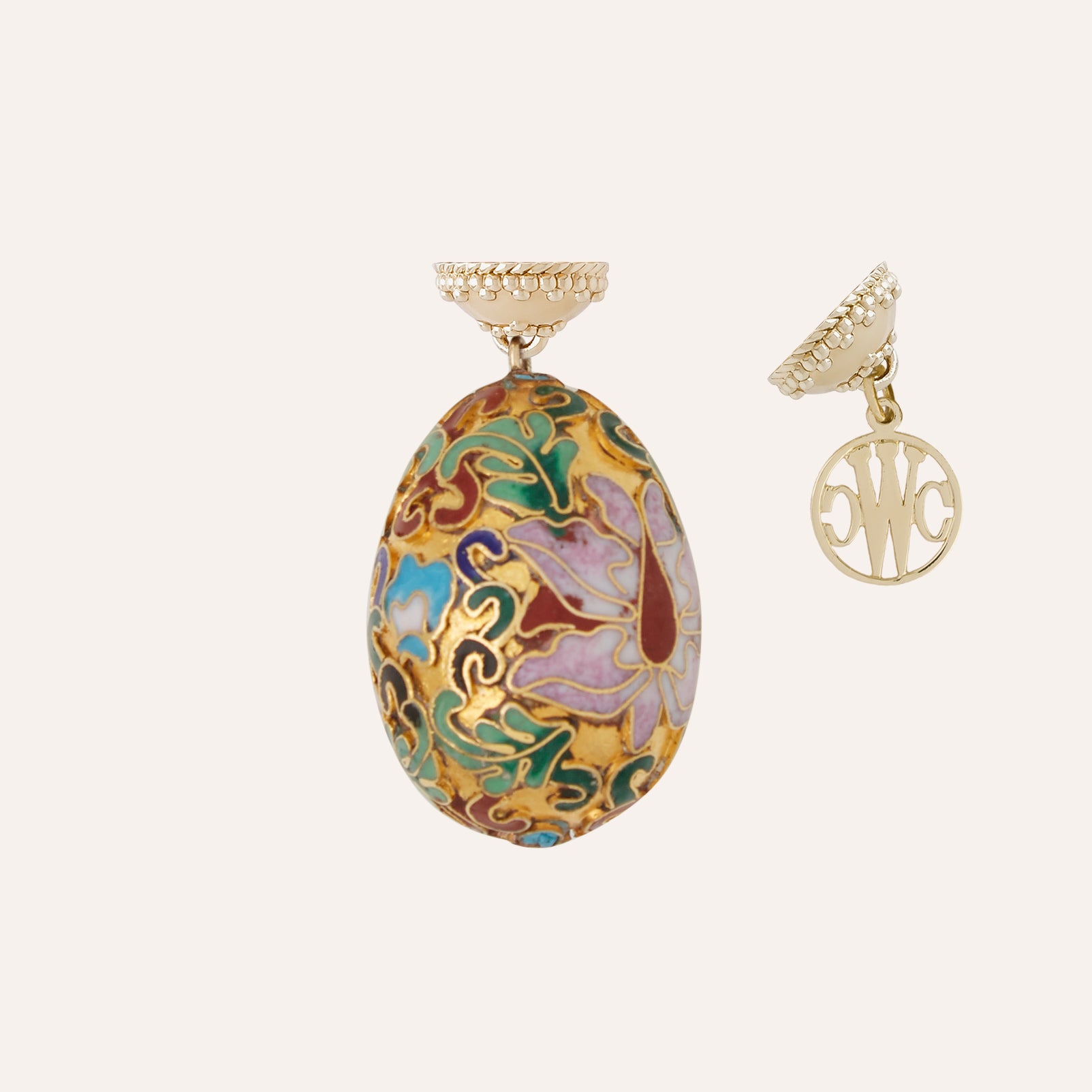 Cloisonne on sale egg pendant