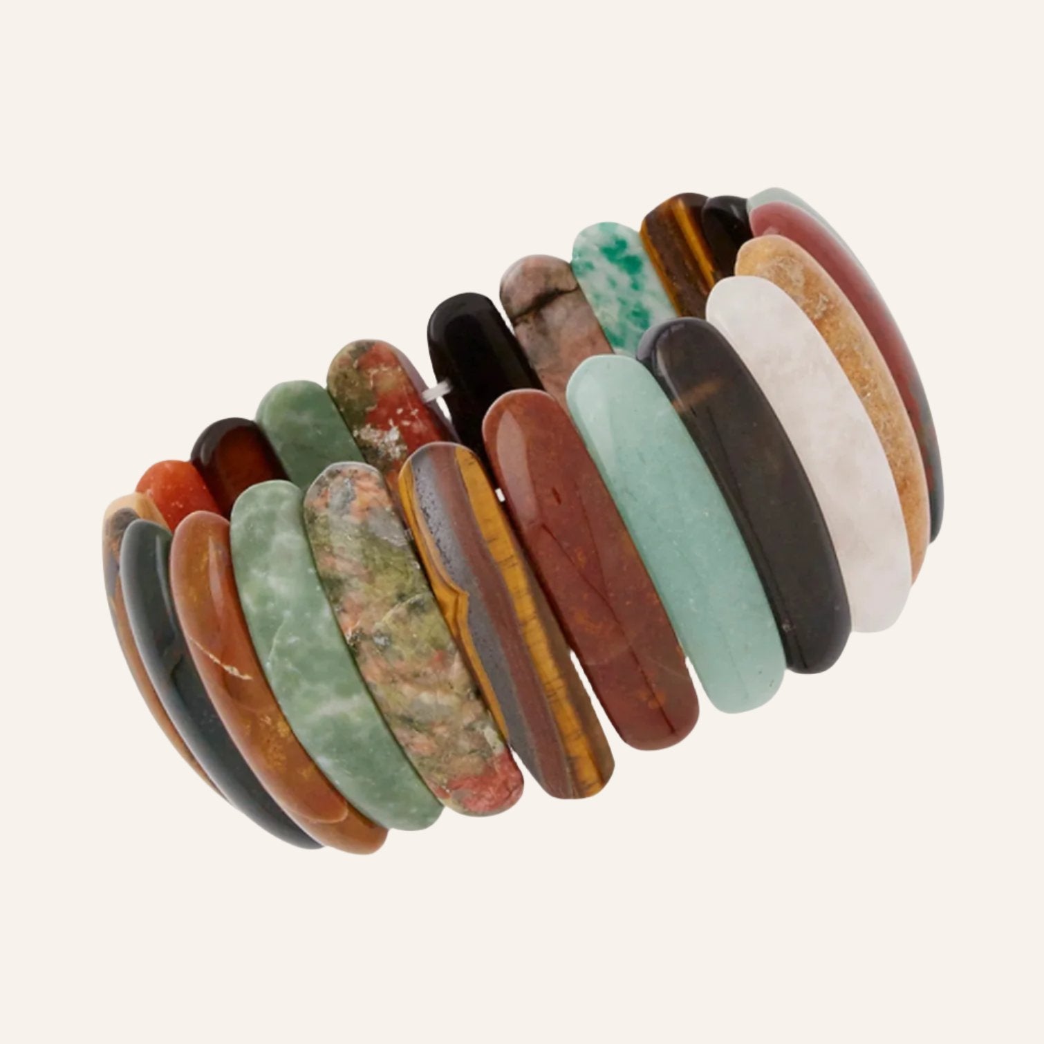 Mixed Stone 35mm Stretch Bracelet