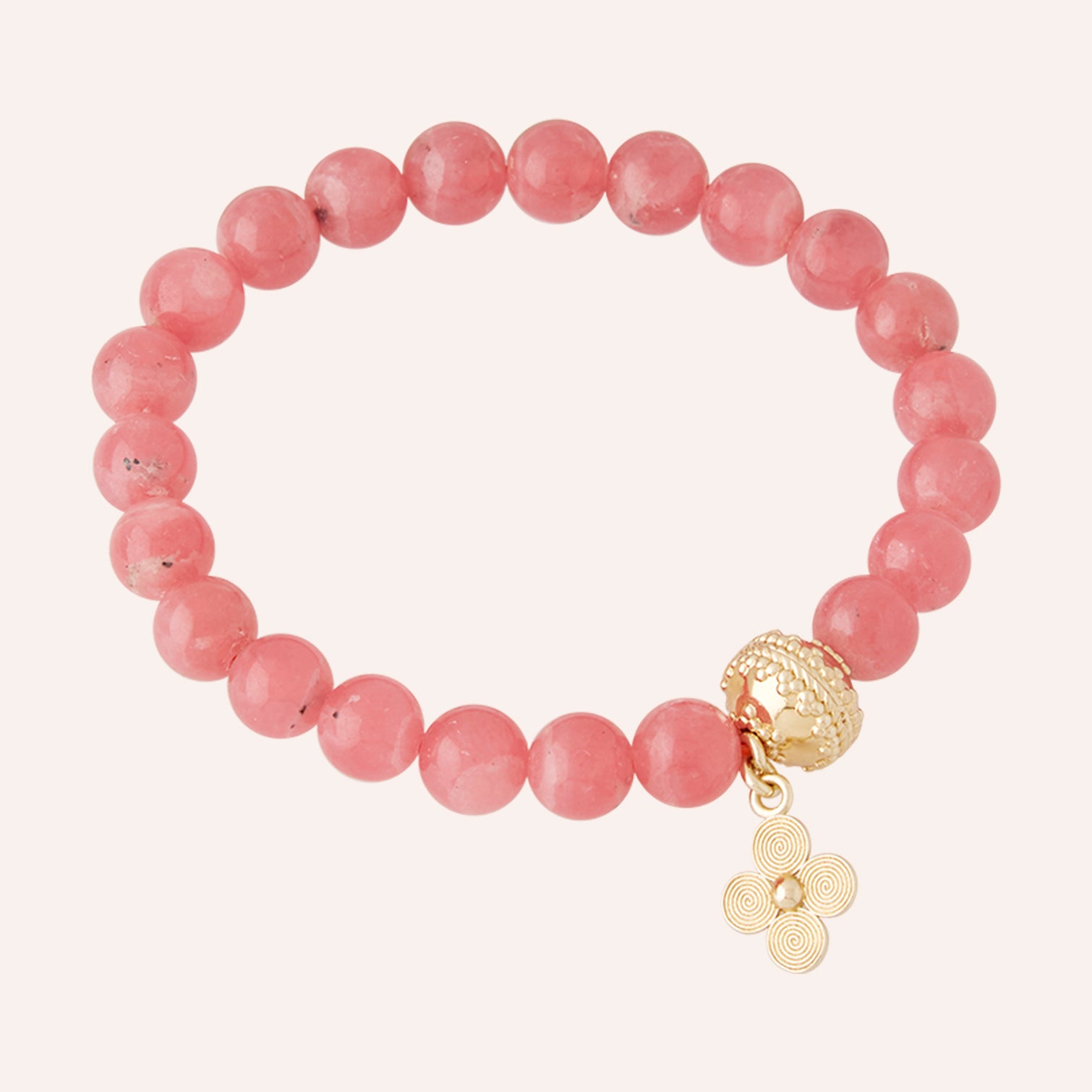 Victoire Pink Rhodochrosite 7mm Stretch Bracelet