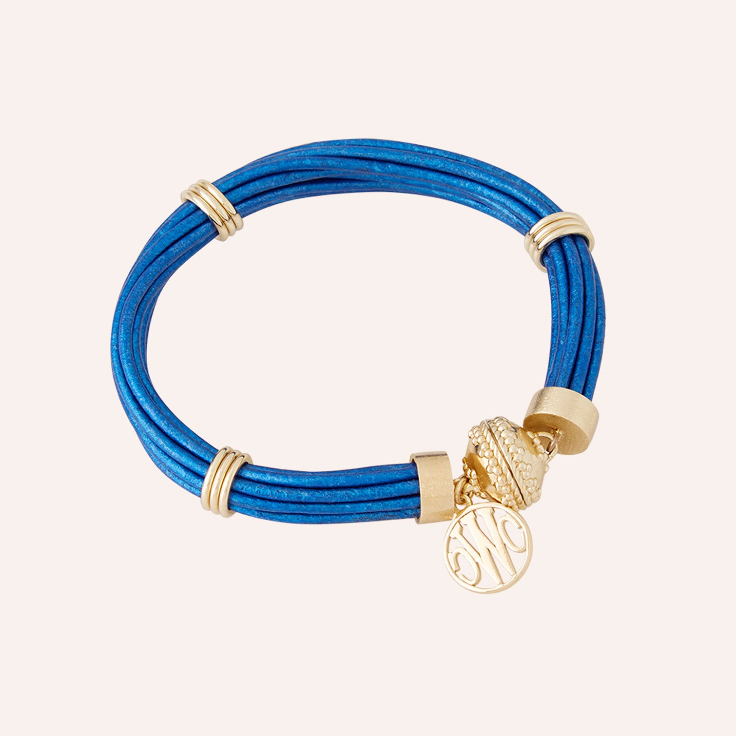 Aspen Leather Sapphire Bracelet