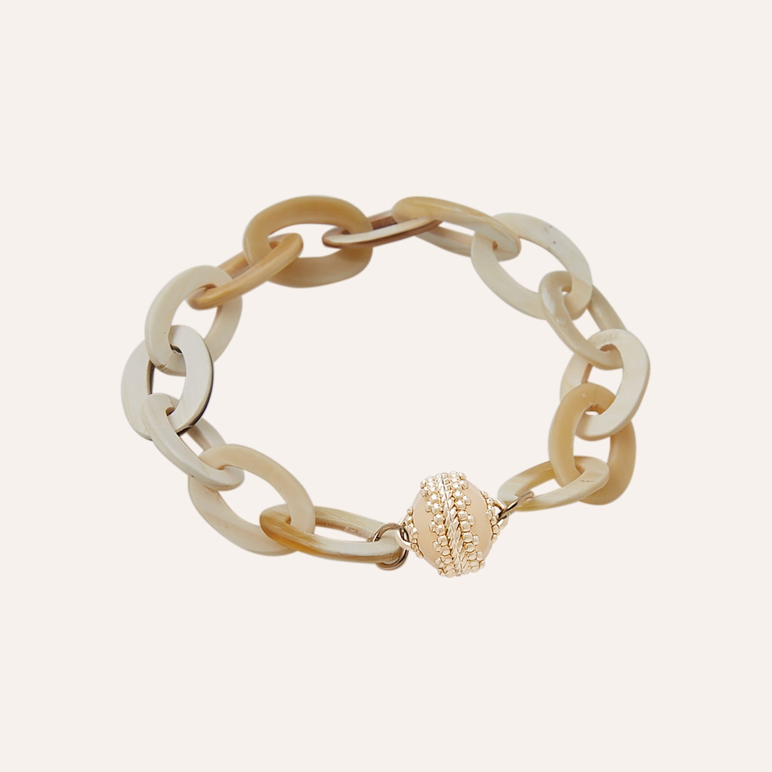 White Buffalo Horn Petite Link Bracelet