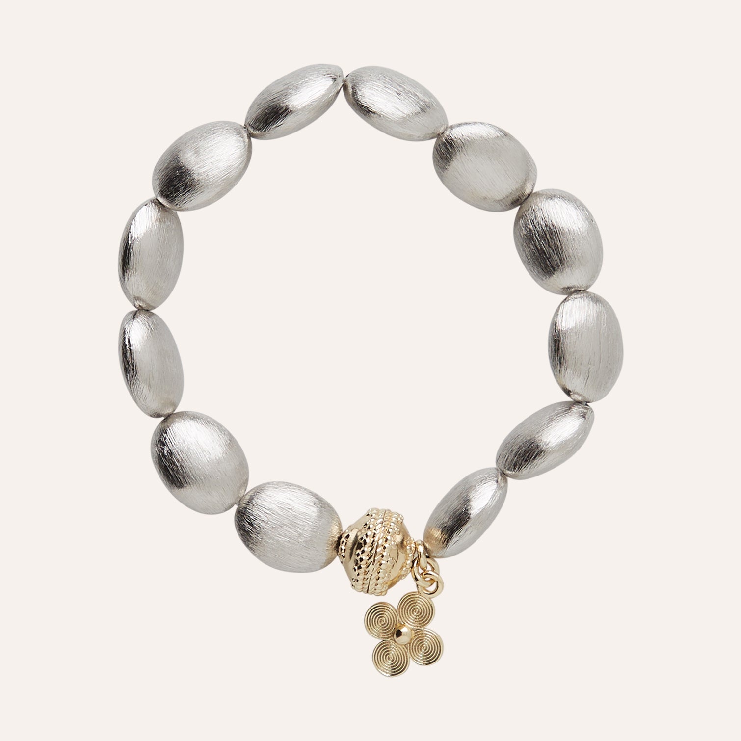 Gold Rush Rhodium Stretch Bracelet