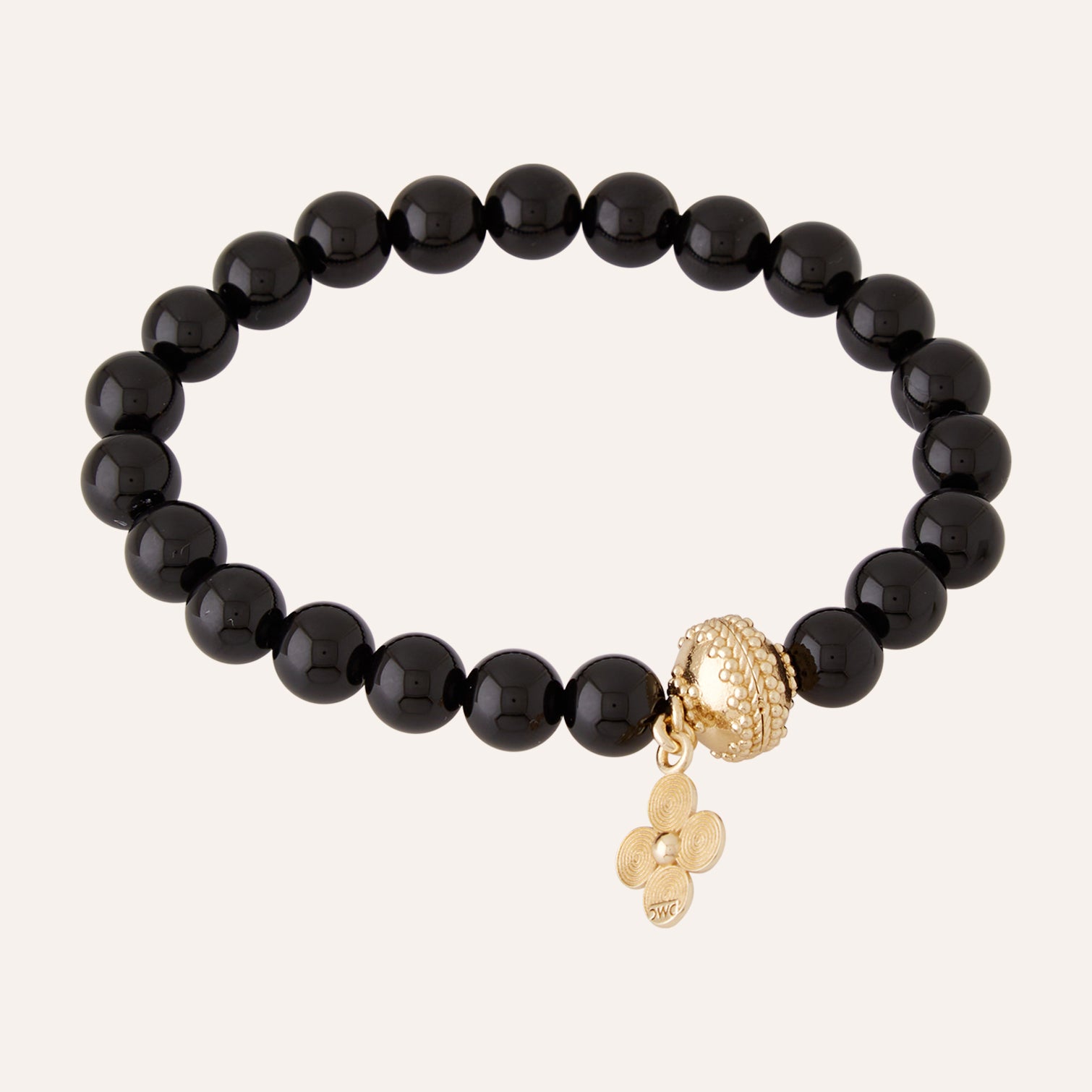 Victoire 8mm Black Onyx Stretch Bracelet