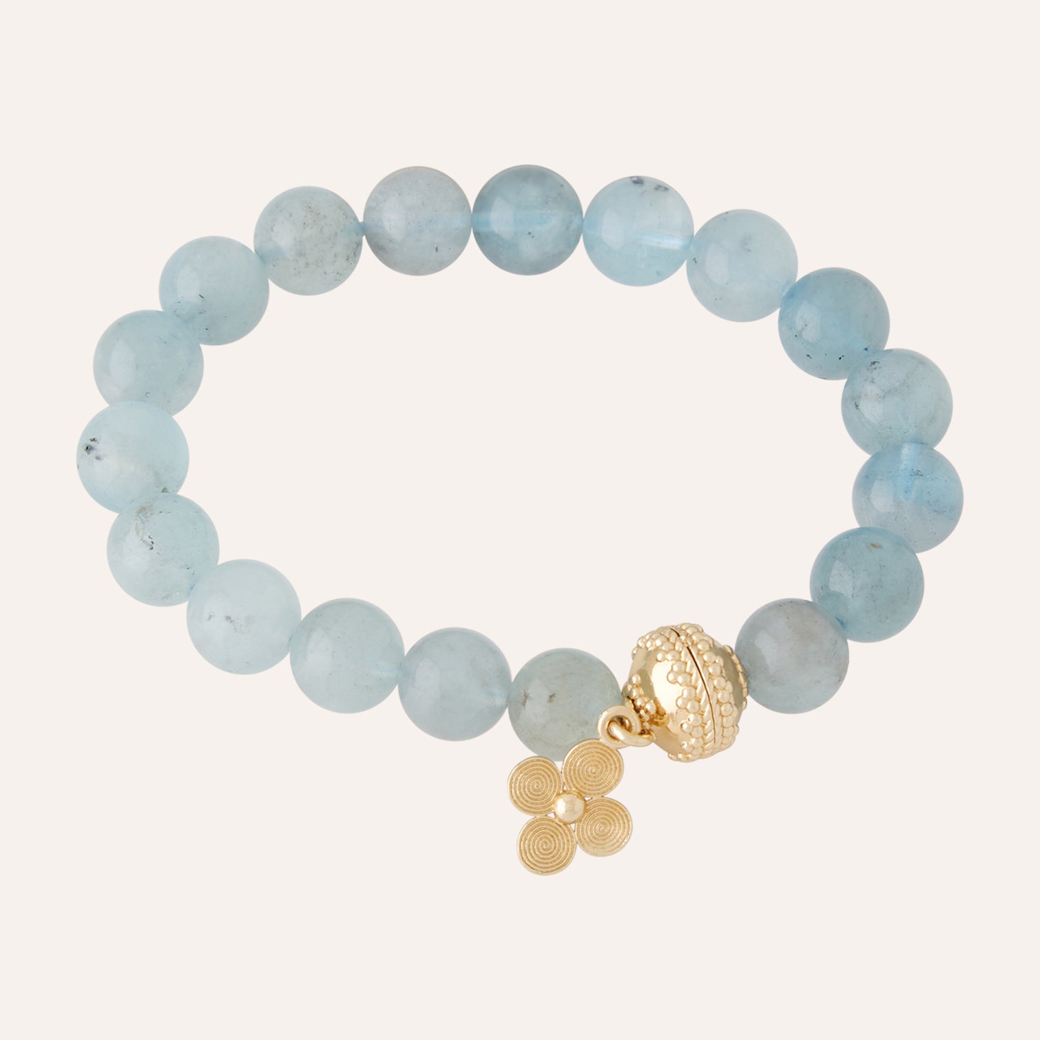 Victoire 9mm Aquamarine Stretch Bracelet