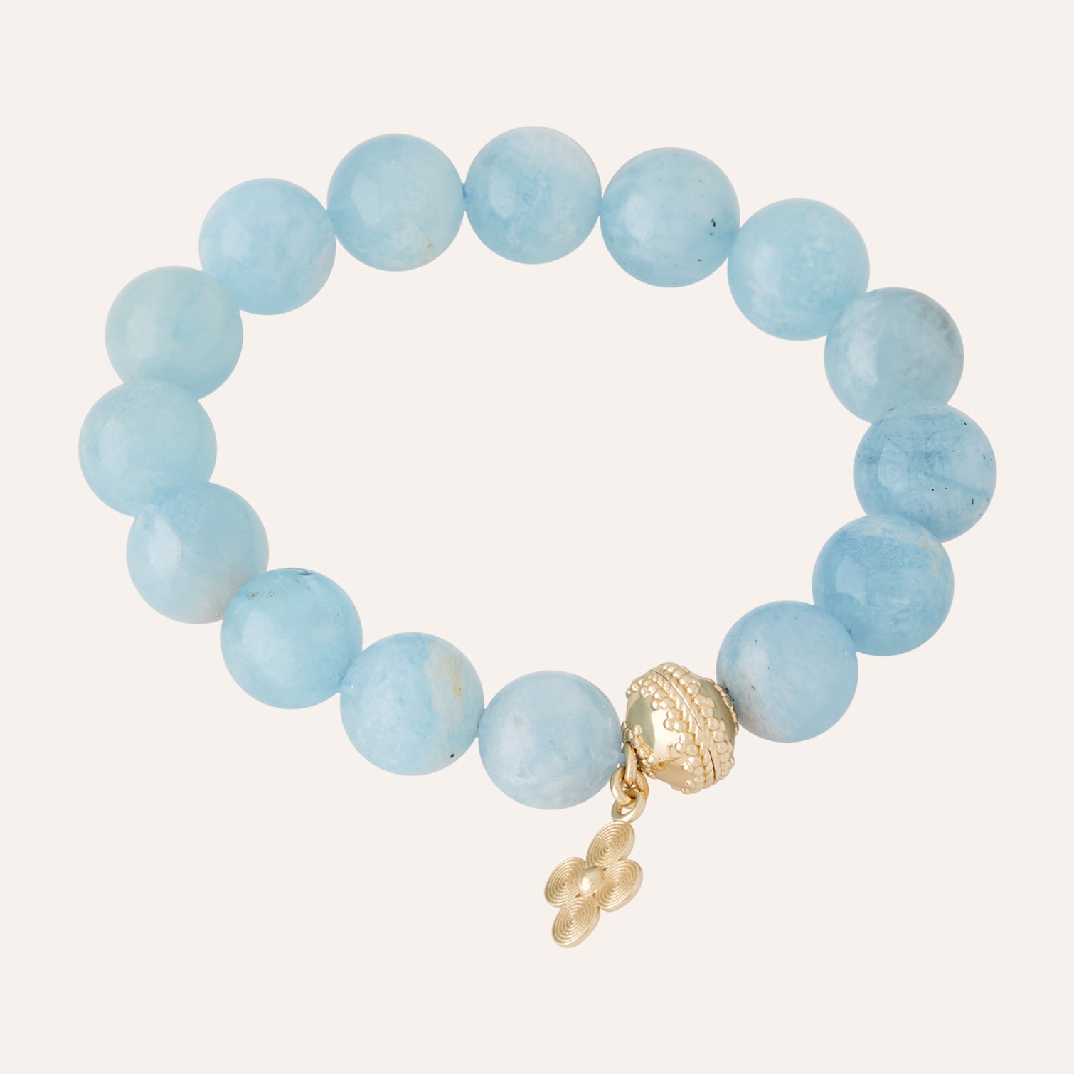 Victoire 13mm Aquamarine Stretch Bracelet