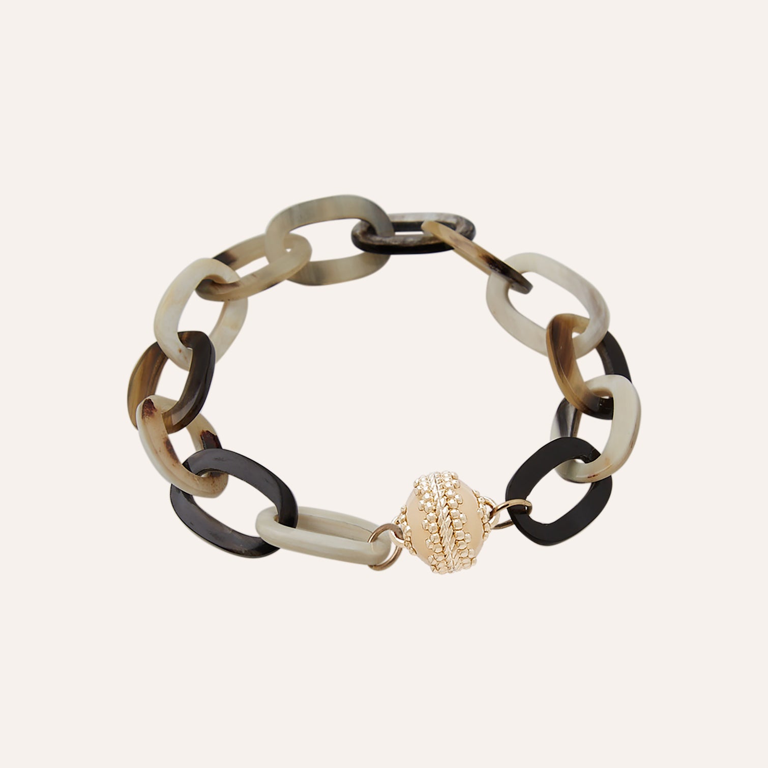 Natural Buffalo Horn Petite Link Bracelet