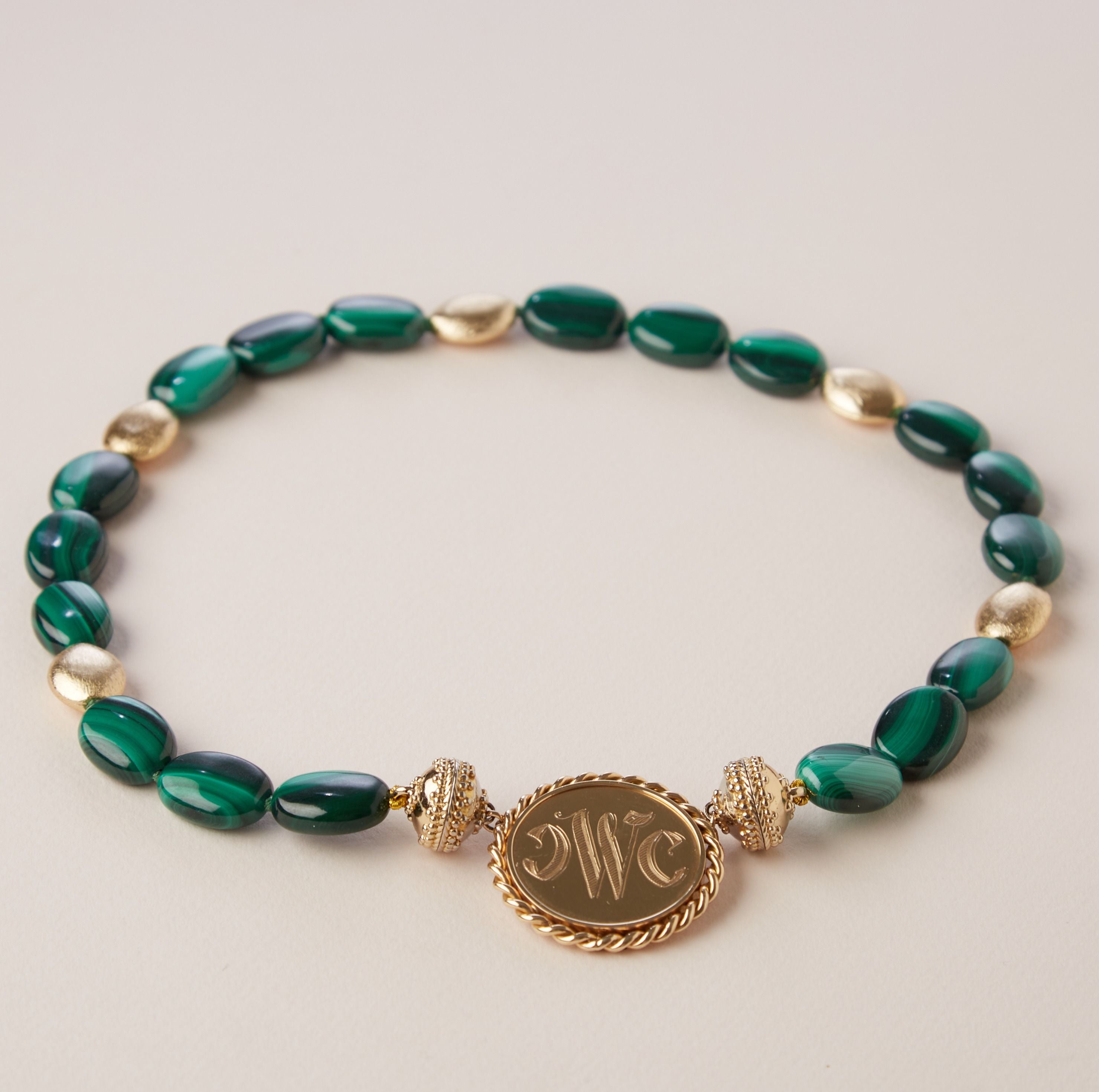 Gold Rush Malachite Oval Necklace