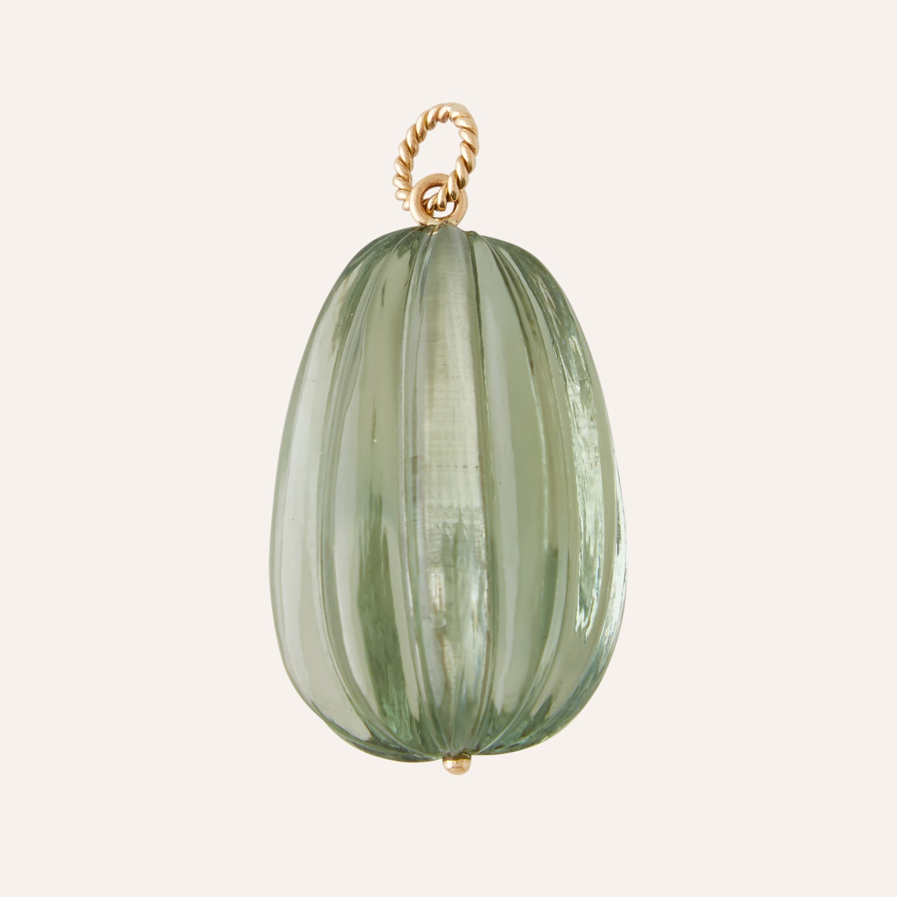 Green Amethyst Melon Charm