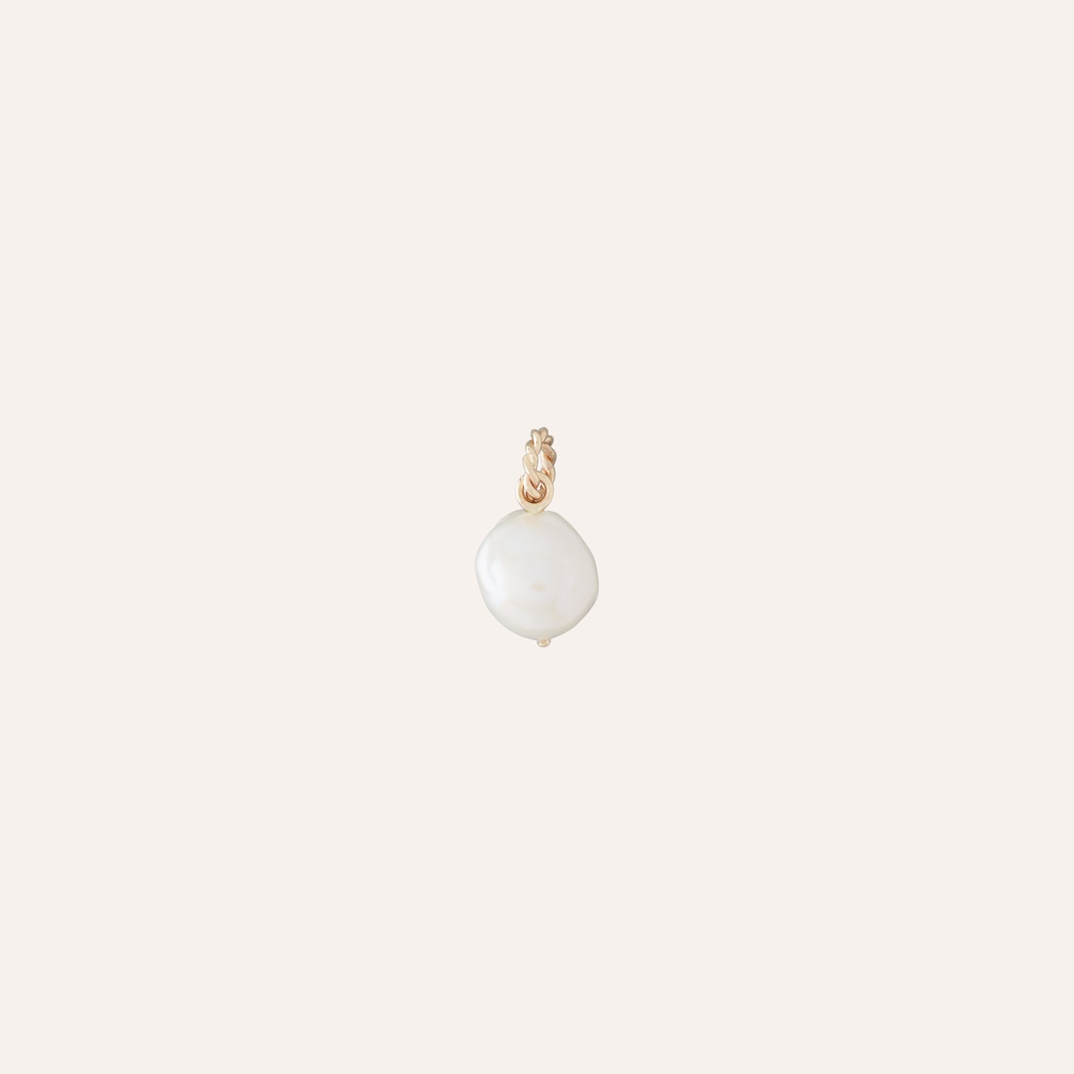 14K Petite Baroque Pearl Charm