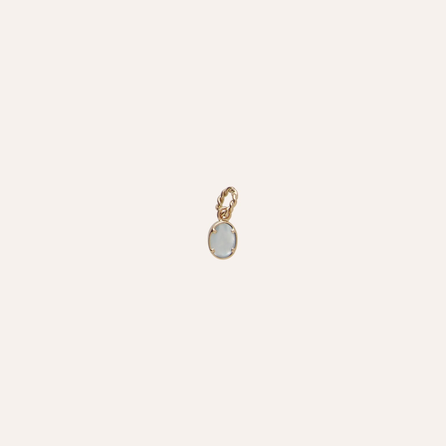 14K Petite Turquoise Cabochon Charm