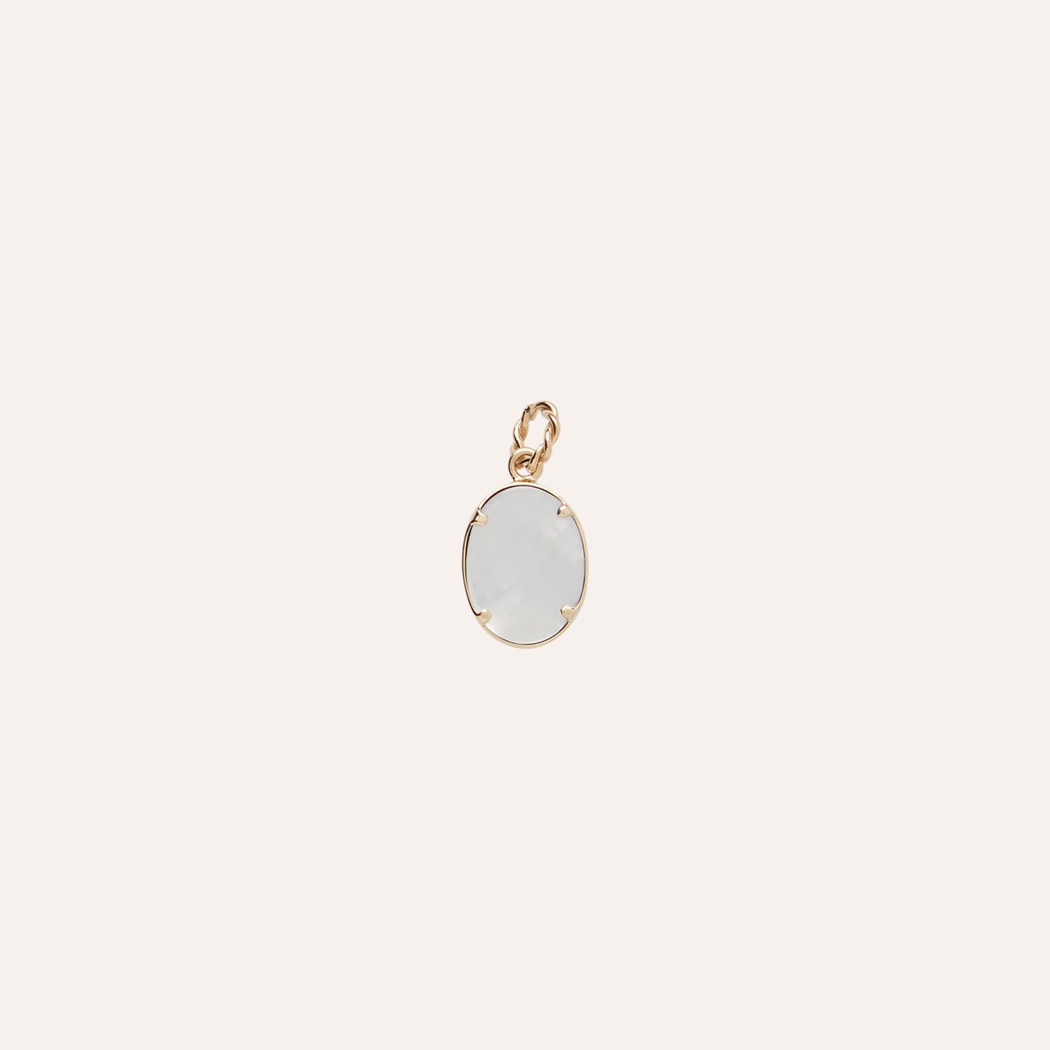 14K Phosphosiderite Oval Cabochon Charm