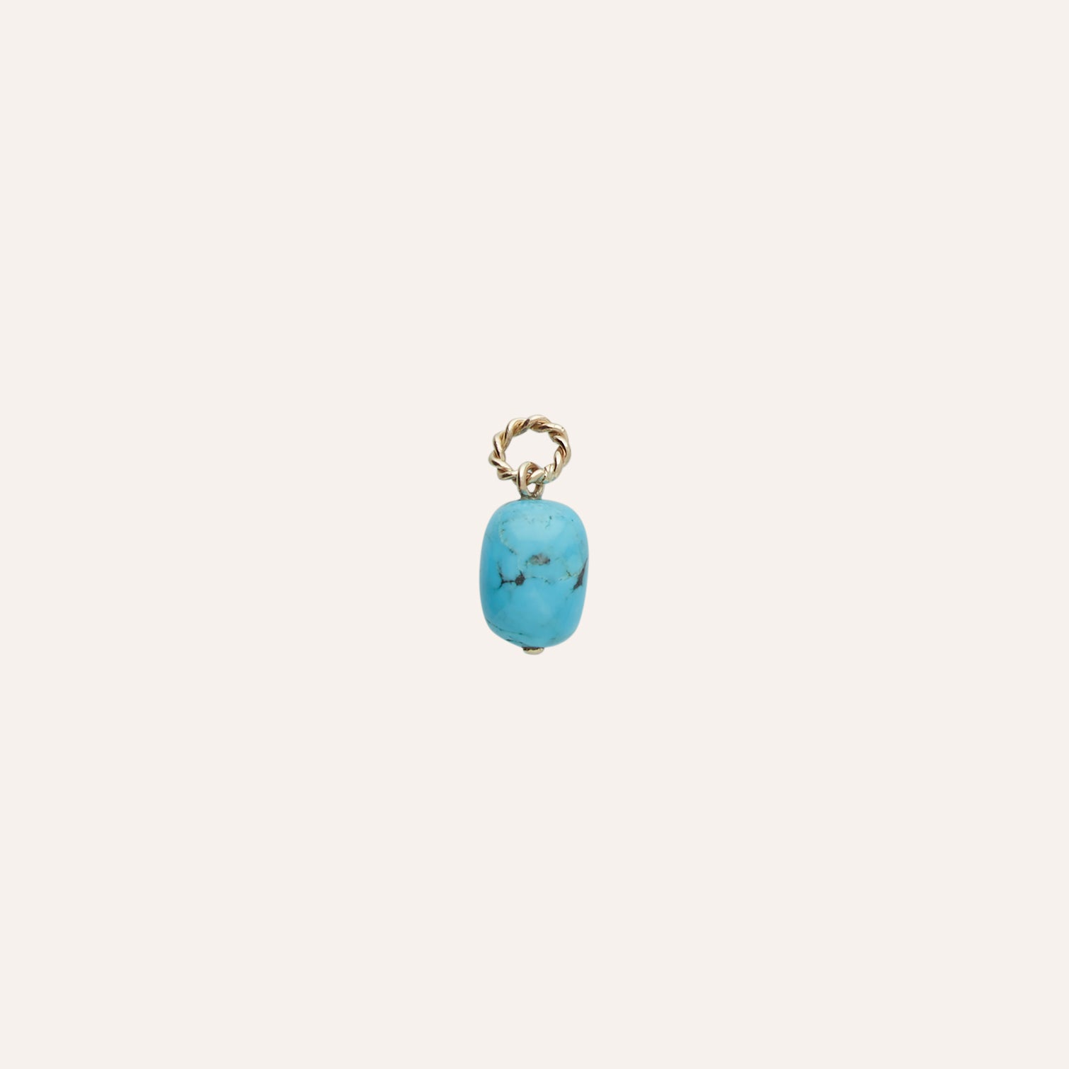 14K Kingman Turquoise Charm