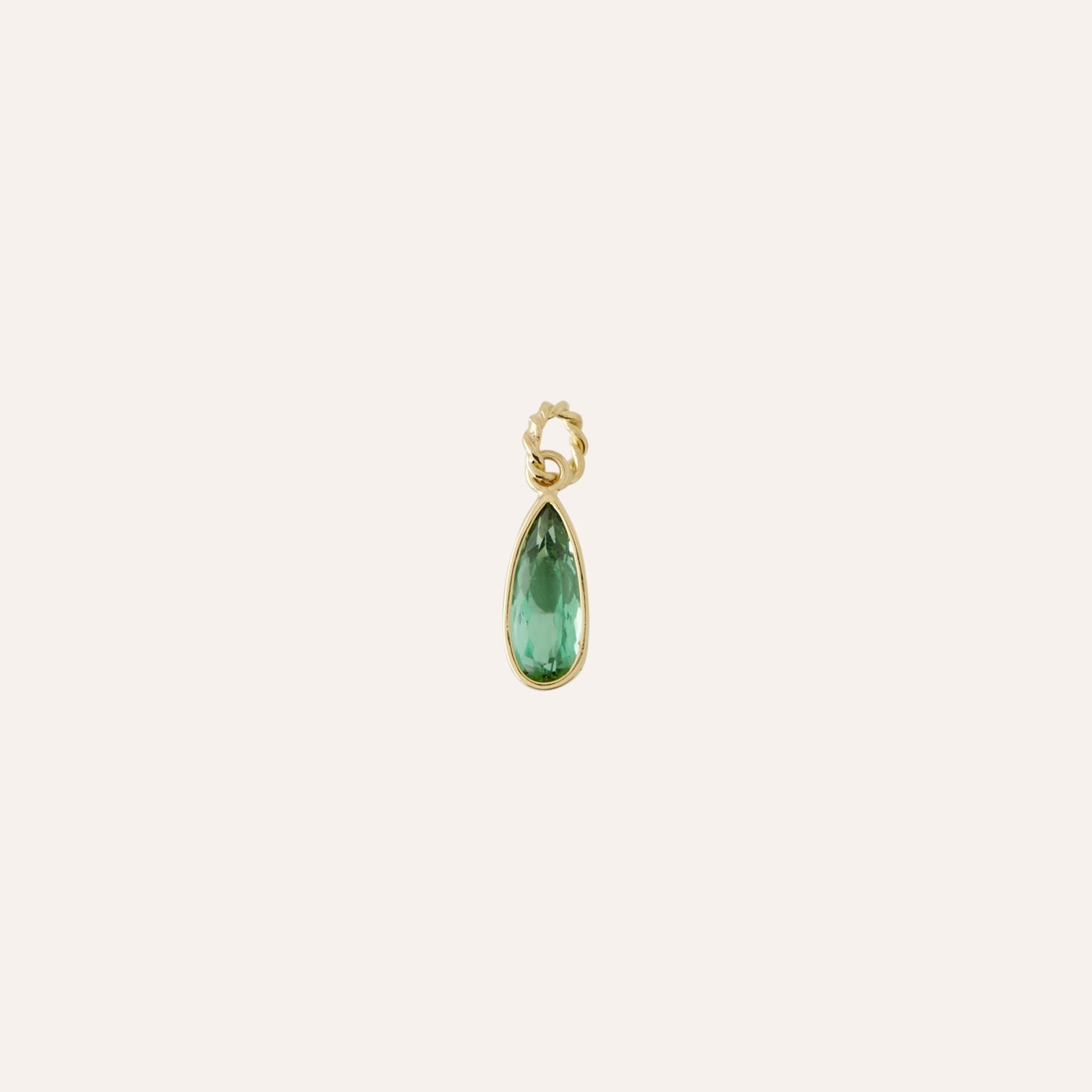 18K Brazilian Green Tourmaline Charm