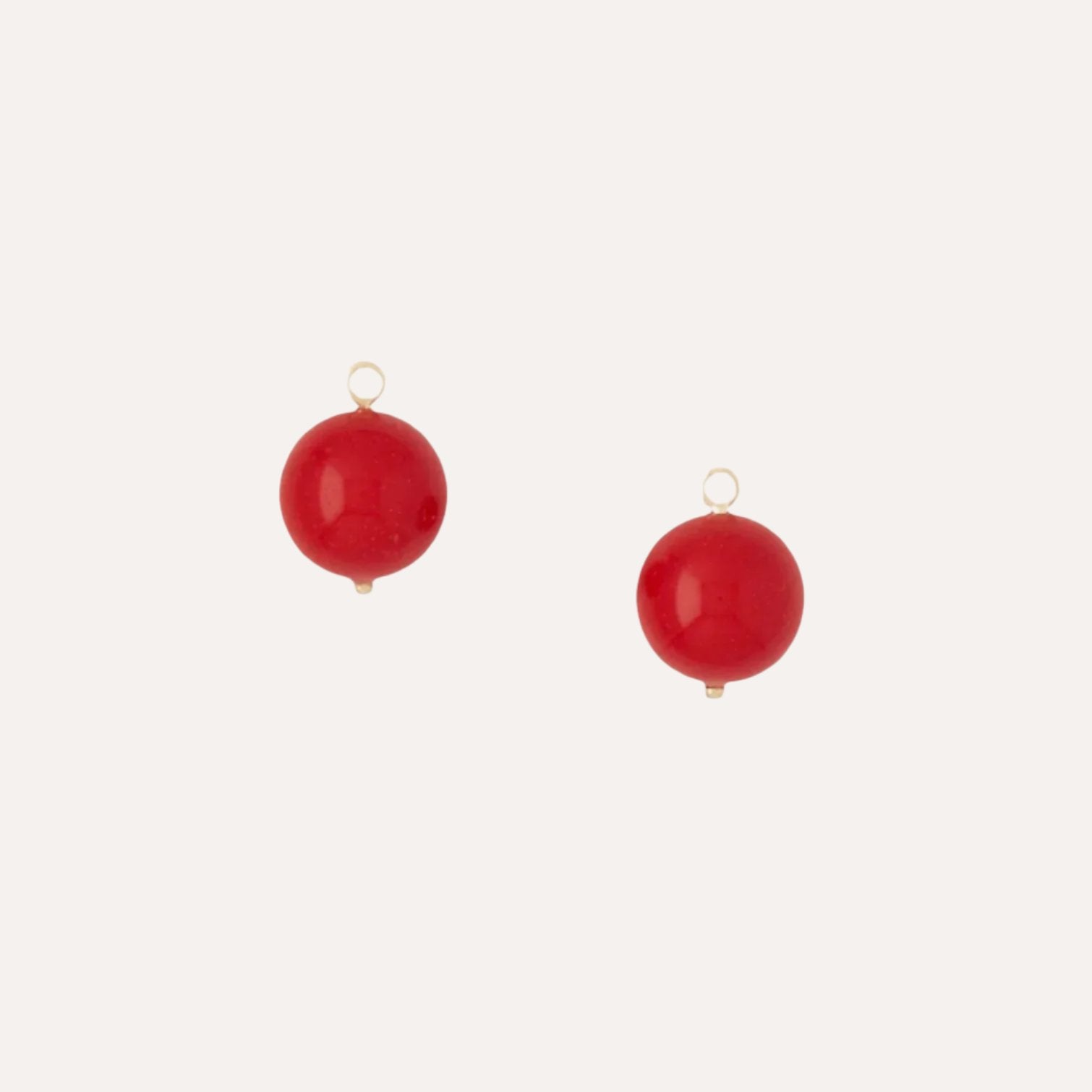 Victoire Reconstituted Red Coral 14mm Earring Drops