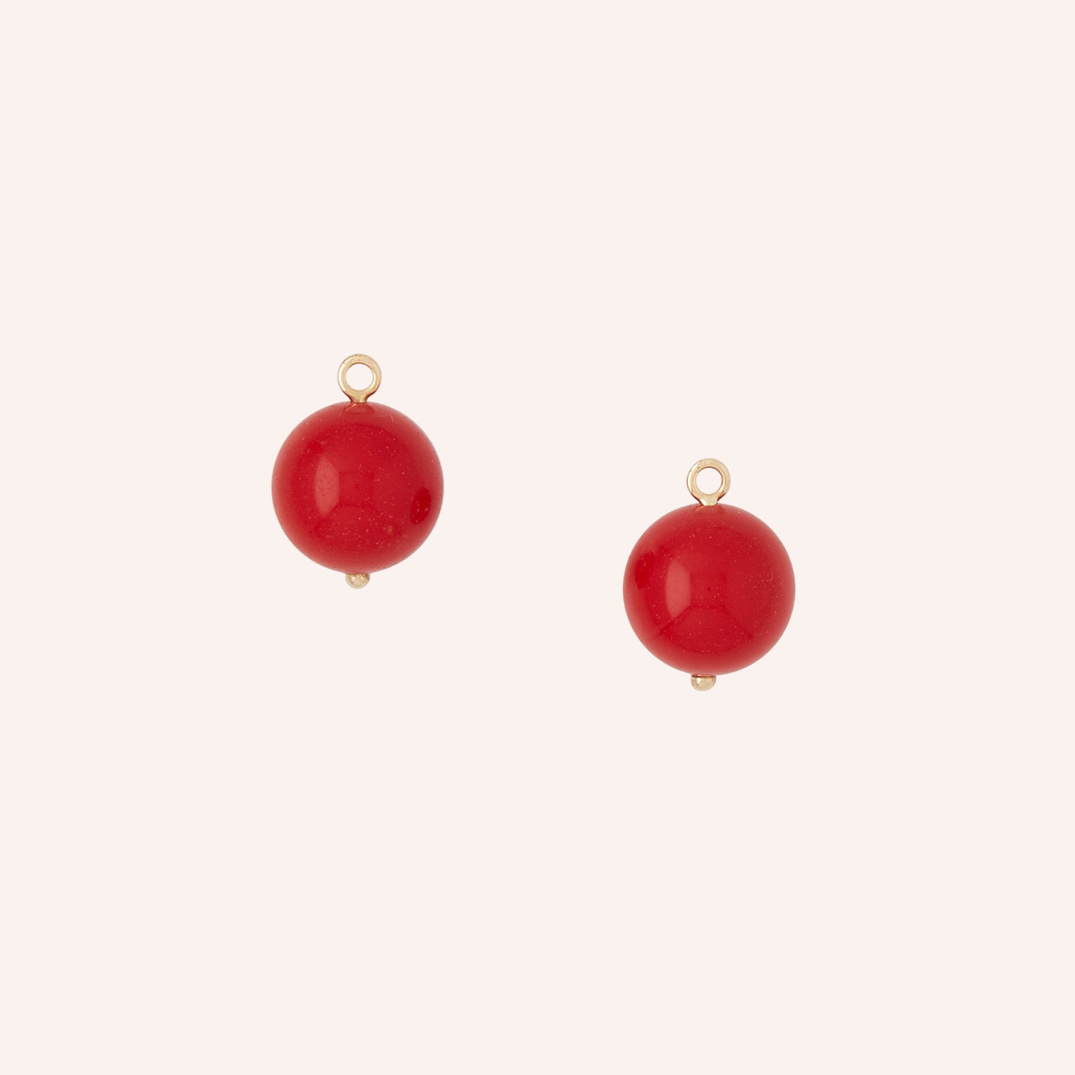 Victoire 14mm Reconstituted Red Coral Earring Drops