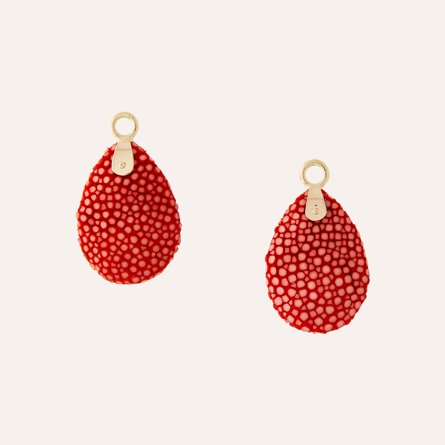 Mini Chili Red Stingray Earring Drops