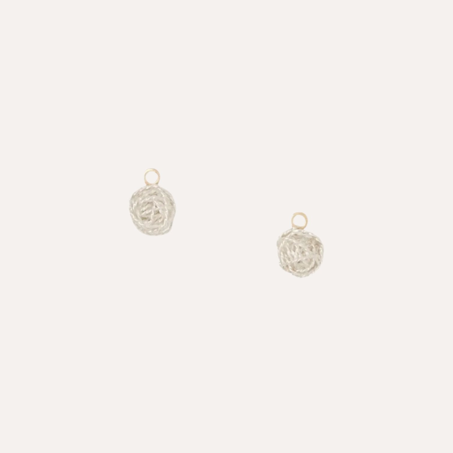 Thailand Fine Silver Small Knot 8.5mm Earring Drops