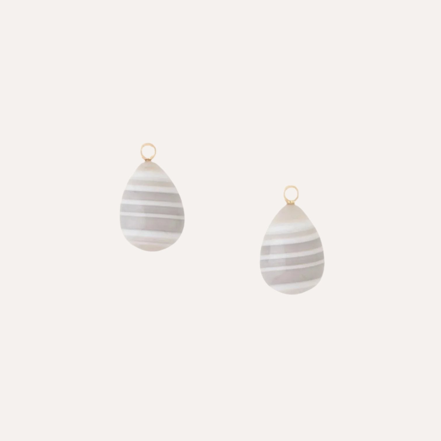 Grey Agate Teardrop Earring Drops