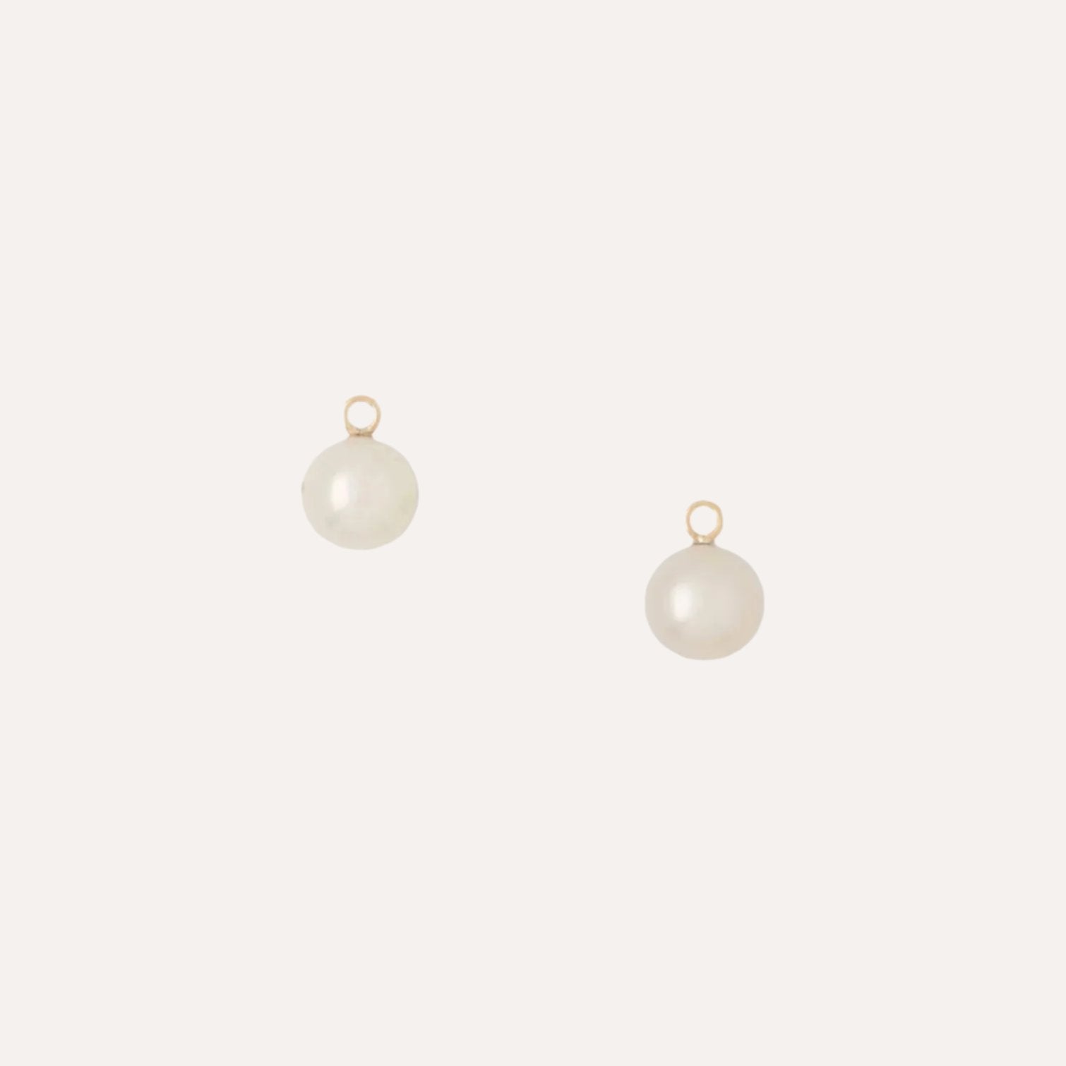 Freshwater White Pearl Round 10mm Earring Drops