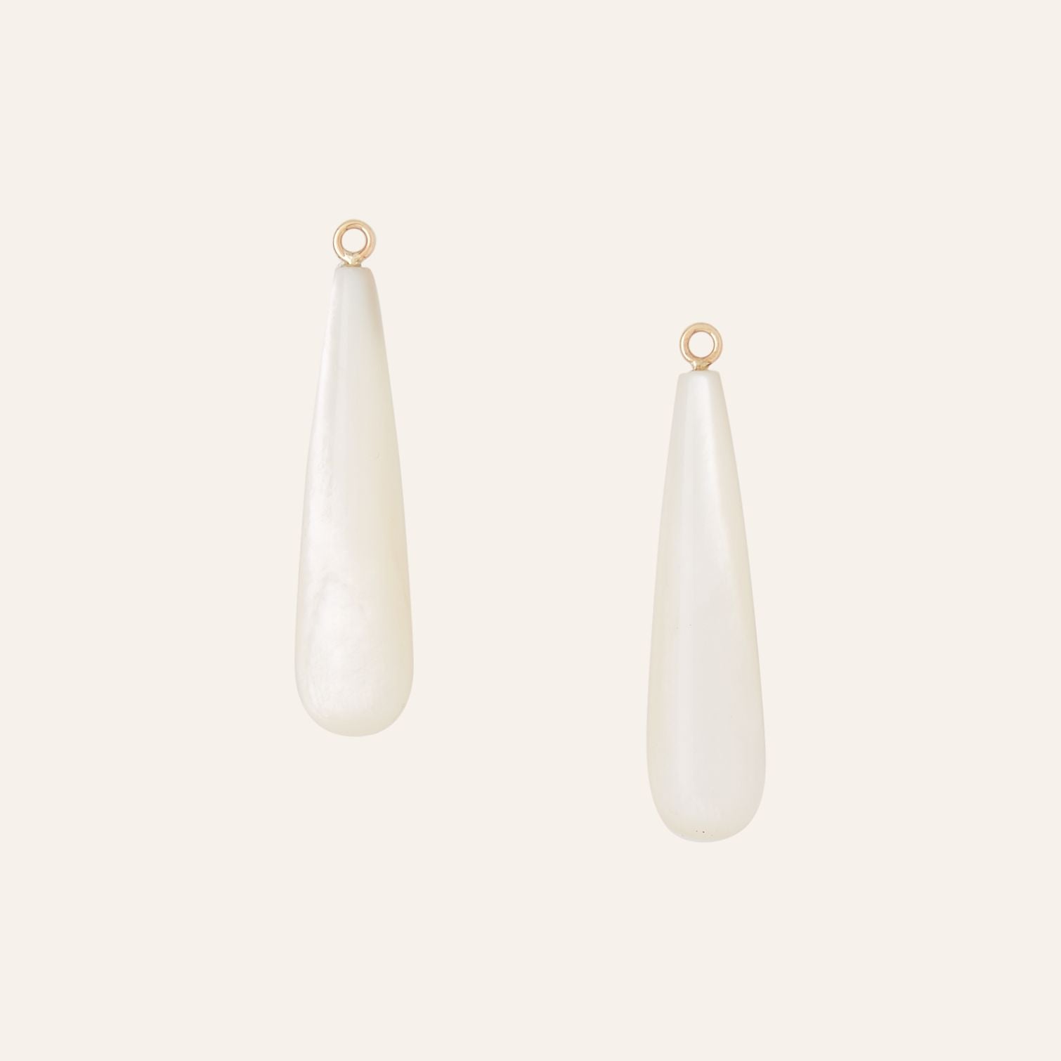 Mother of Pearl Long White 40mm Earring Drops