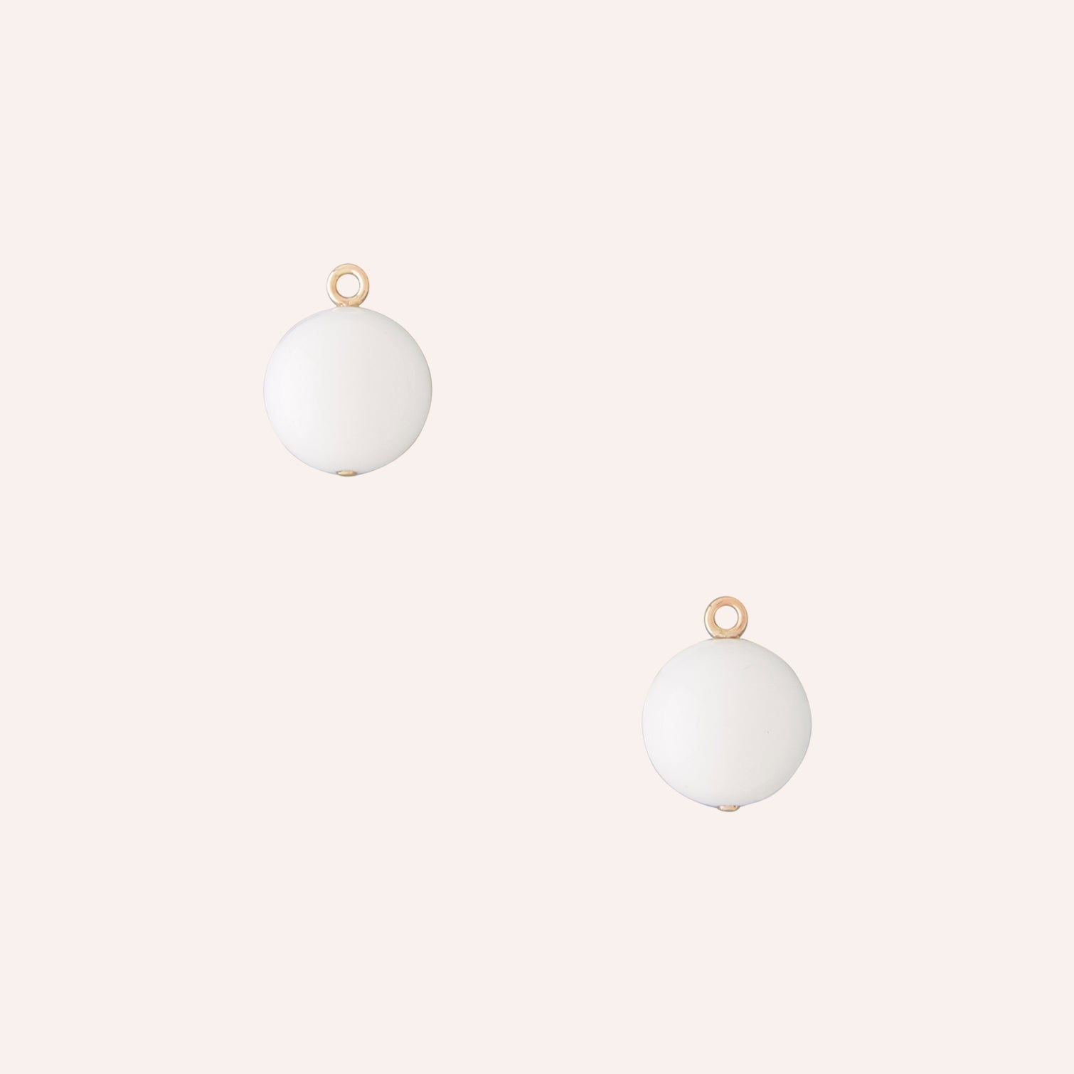 Victoire 14mm White Agate Earring Drops