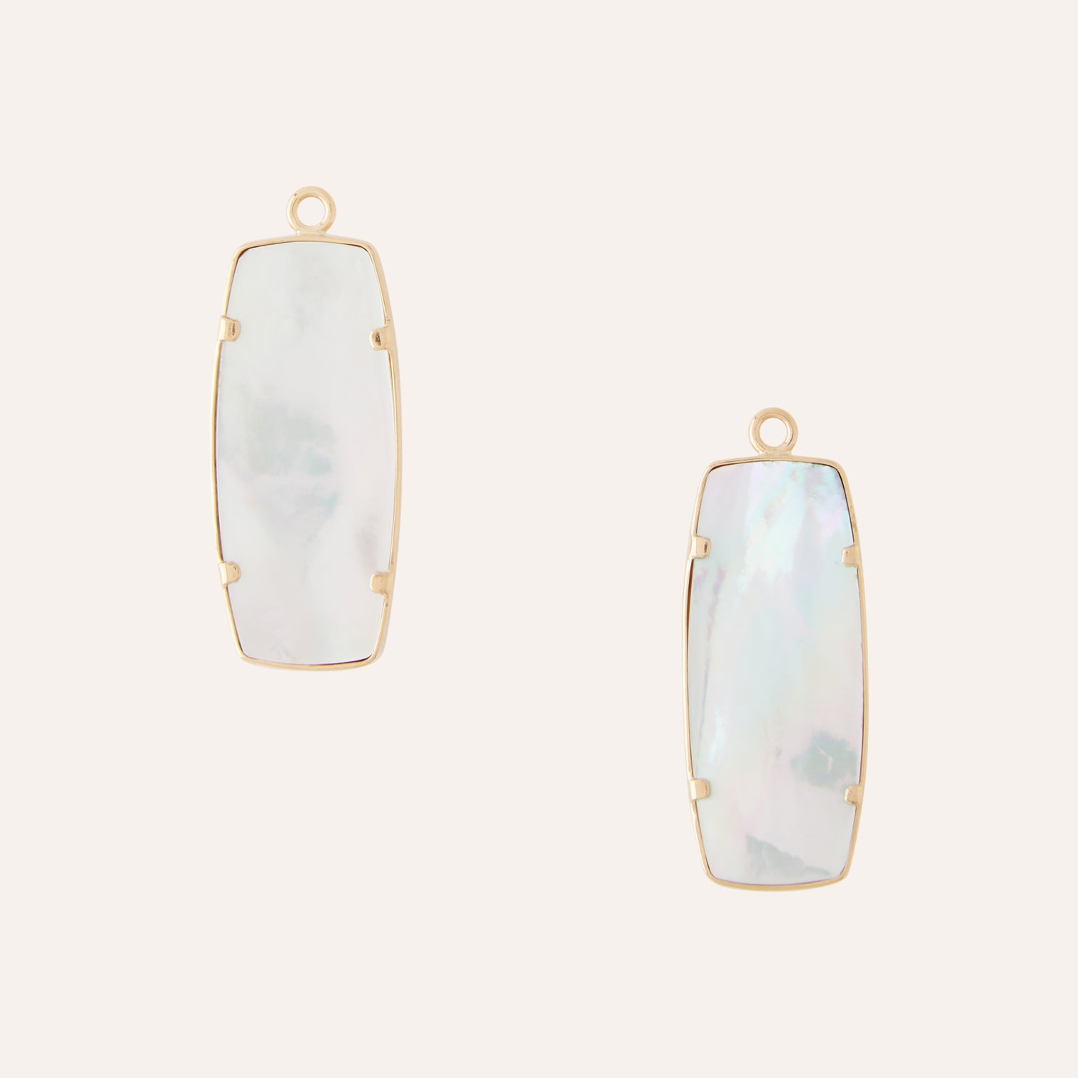 Rhodochrosite Curved Geometric Earring Drops