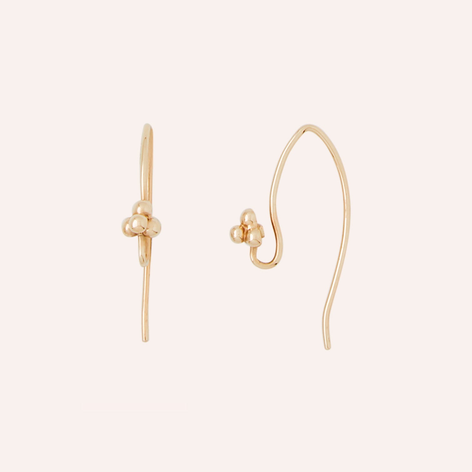 14K Filigree Gold Thread Earrings