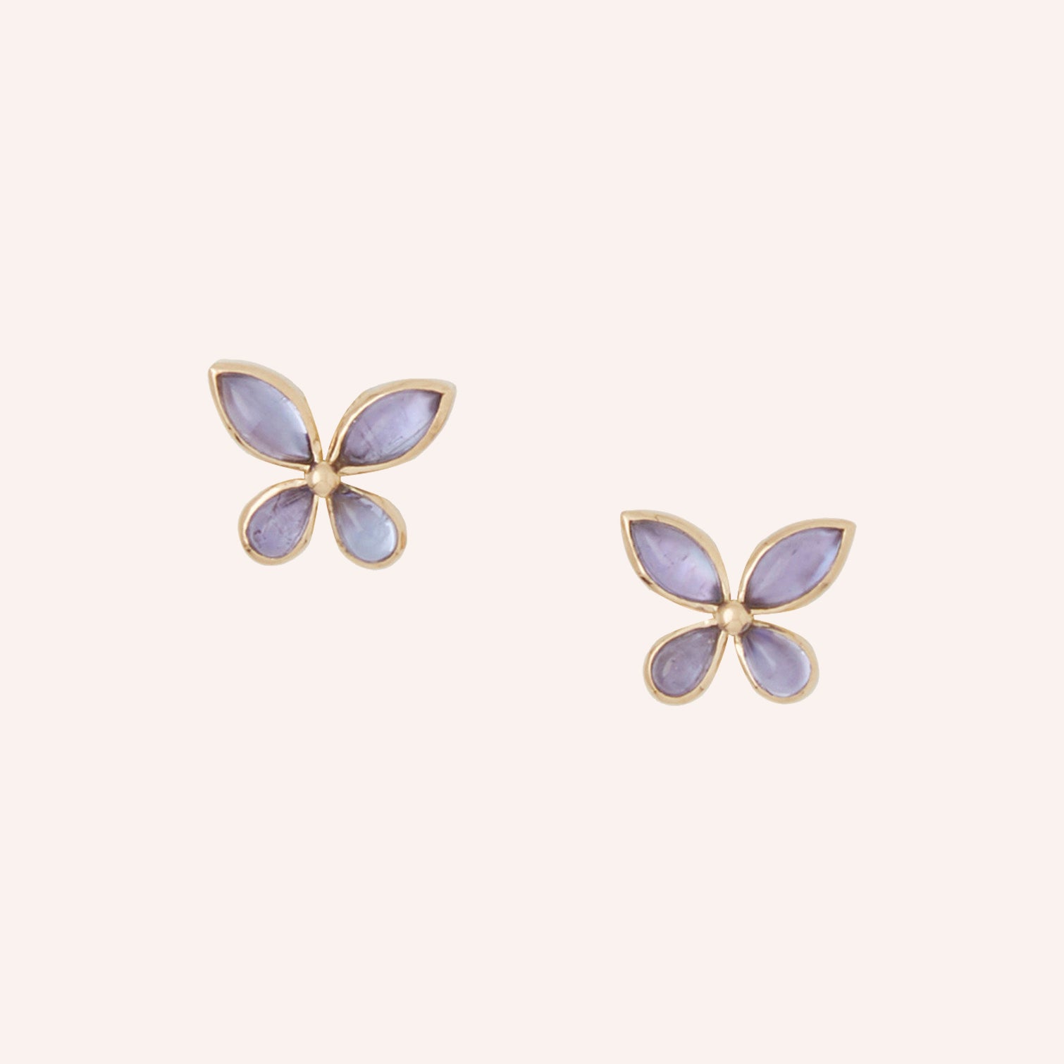 Candy Tanzanite Butterfly Cabochon Earrings