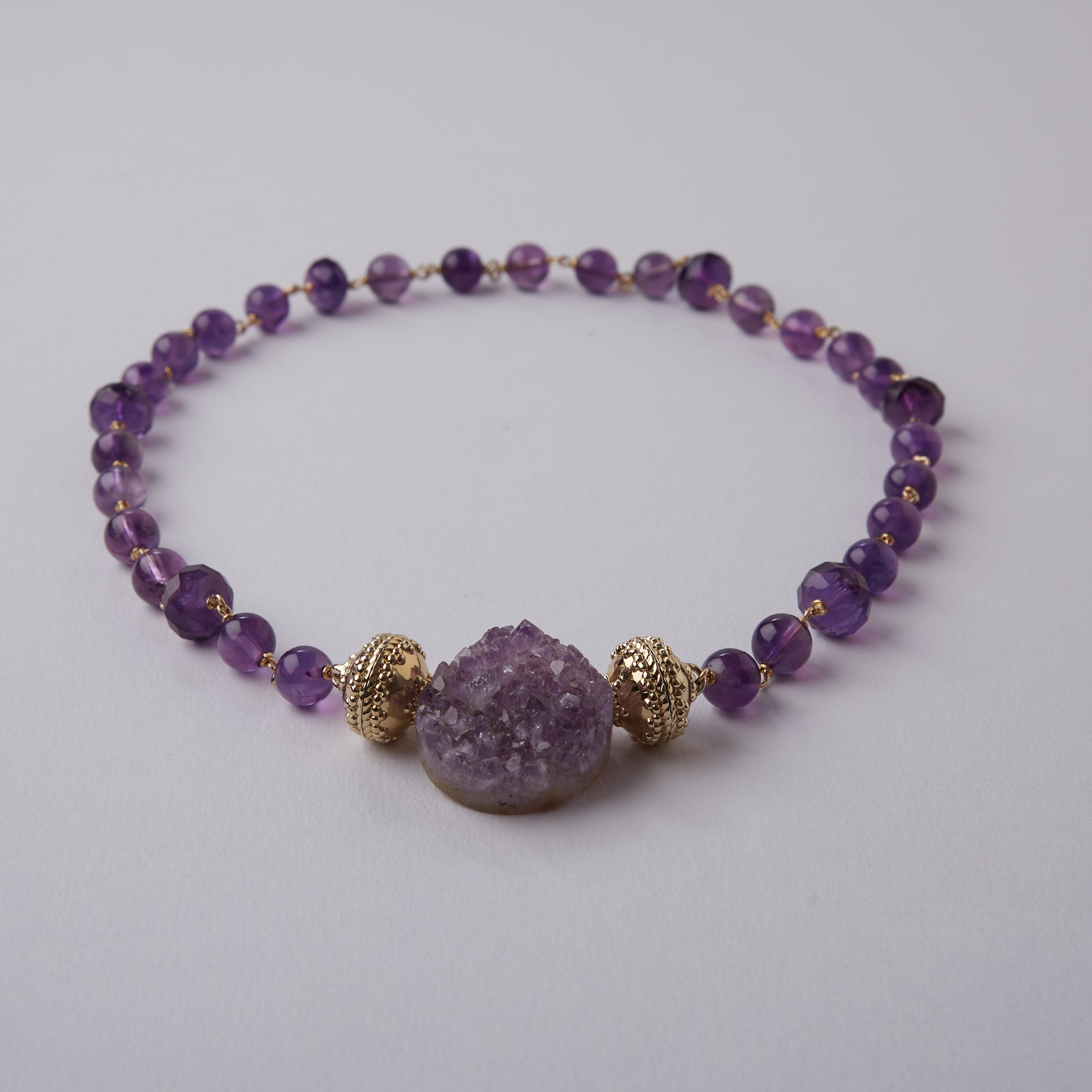 Caspian Amethyst Mixed Bead Necklace