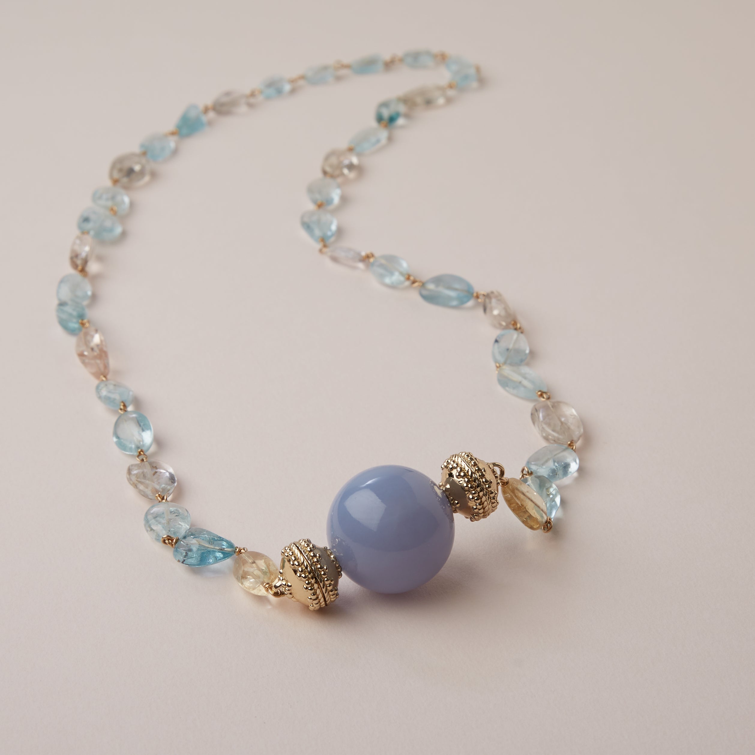 Caspian Aquamarine & African Beryl Necklace