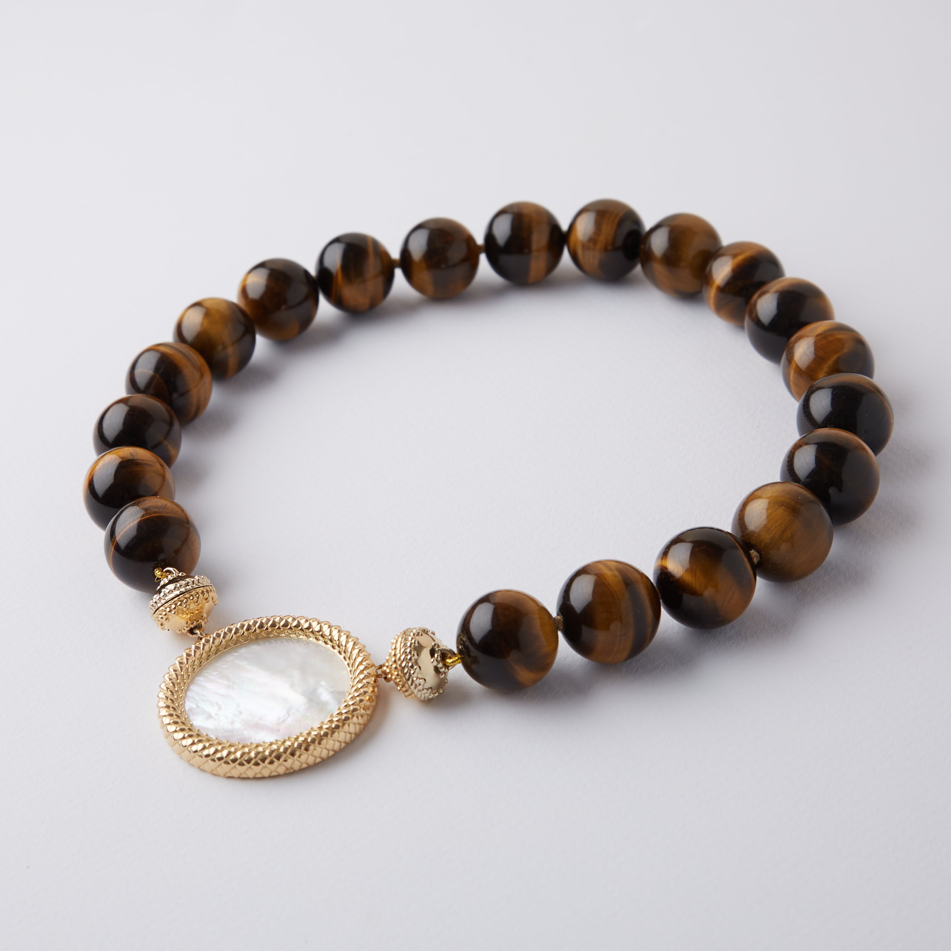 Victoire 20mm Tiger's Eye Necklace