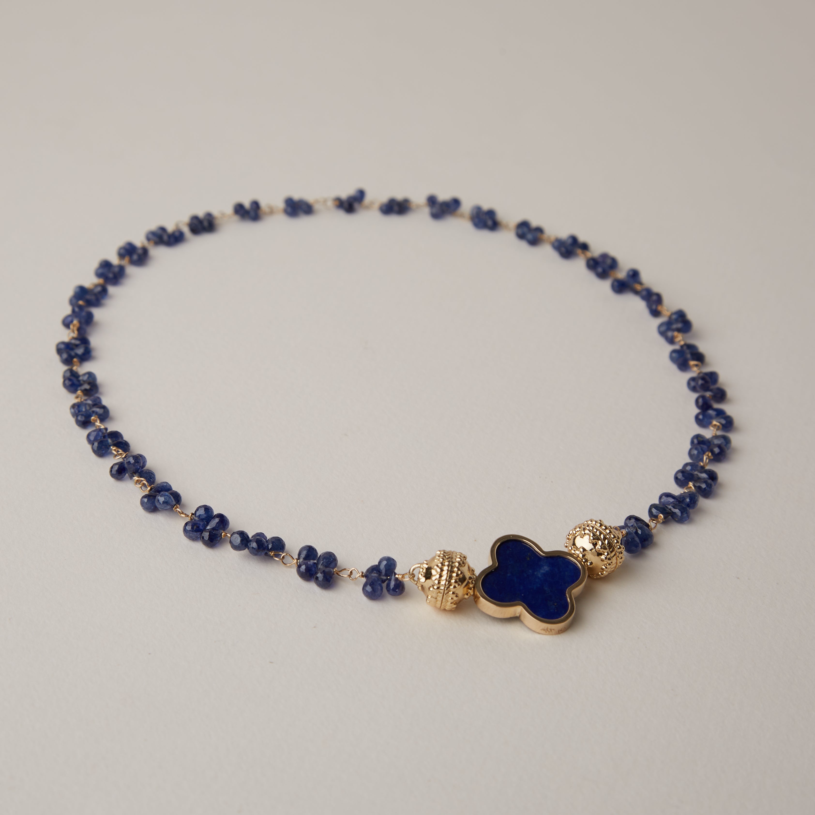 Caspian Blue Sapphire Briolette Mini Necklace