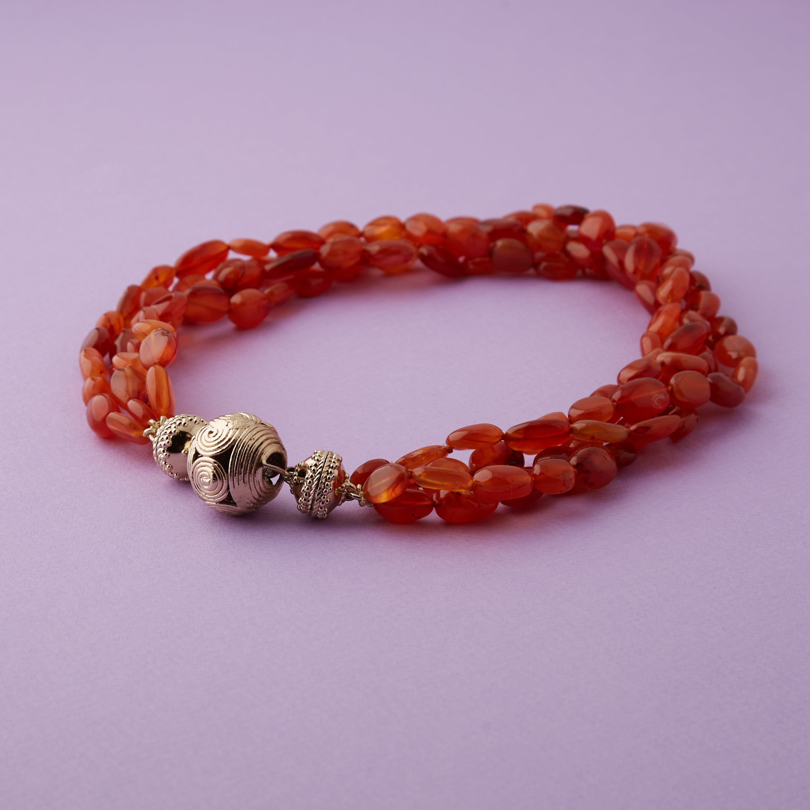 Helen Dark Carnelian Multi-Strand Necklace