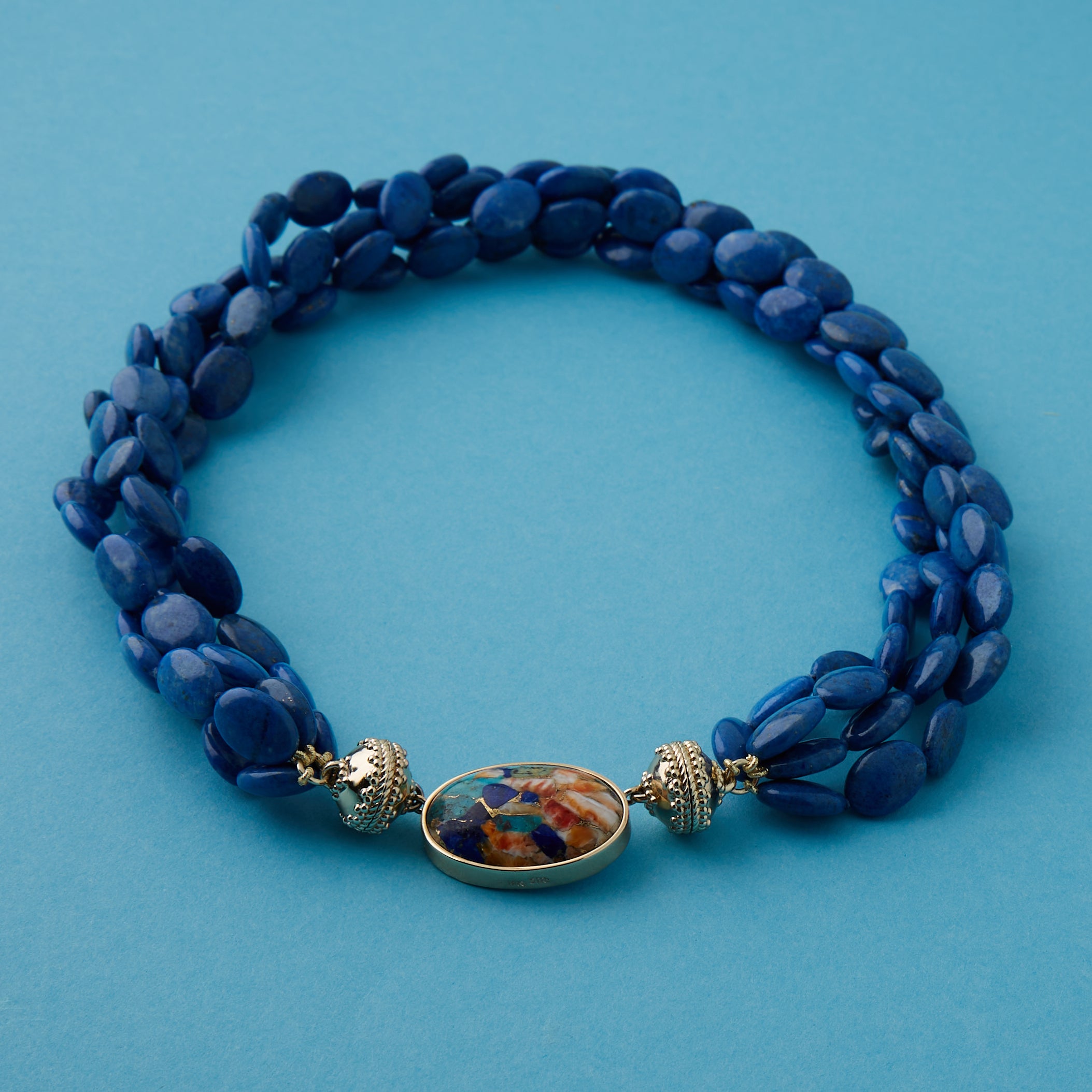 Helen Tumbled Lapis Multi-Strand Necklace