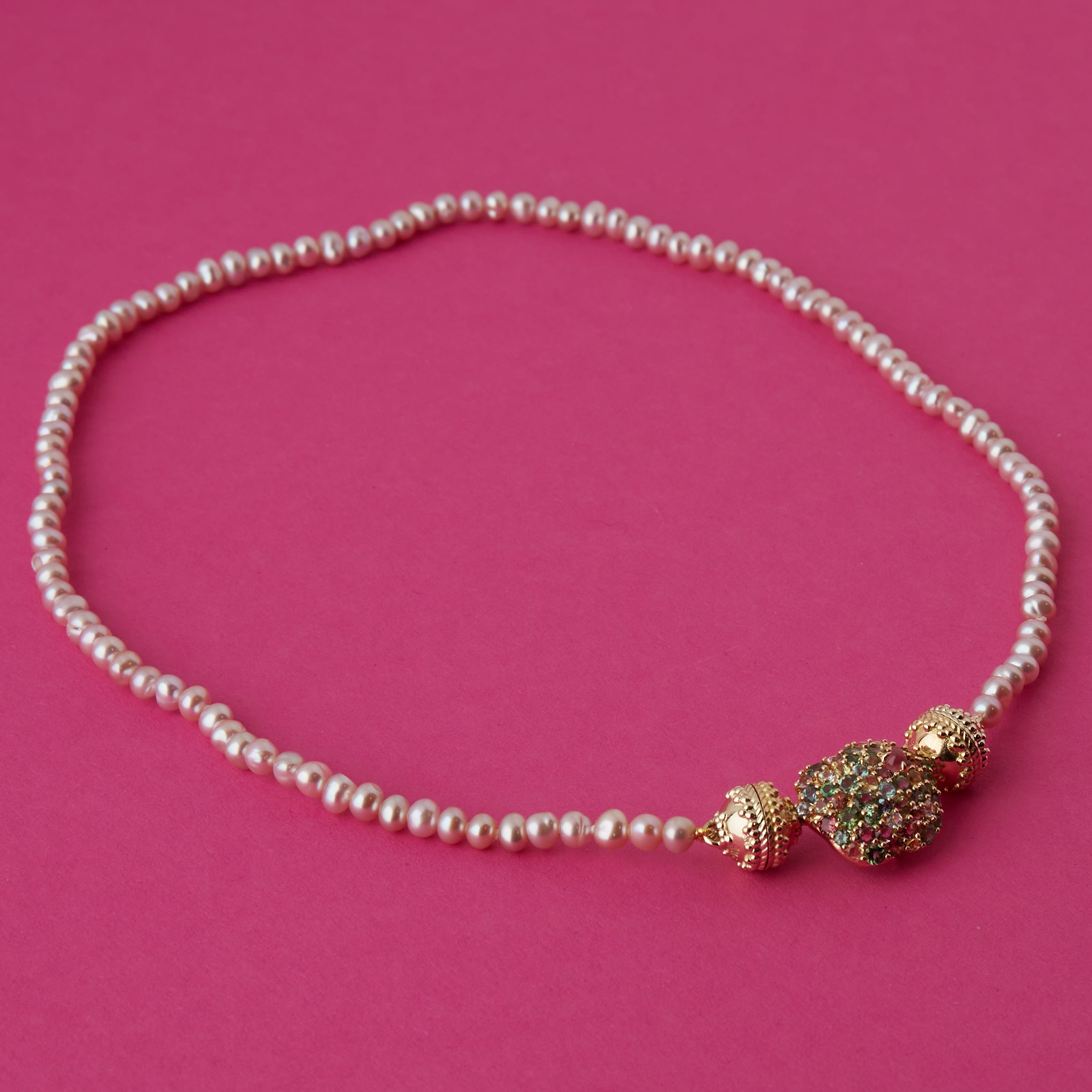 Pink Freshwater Potato Pearl Mini Necklace