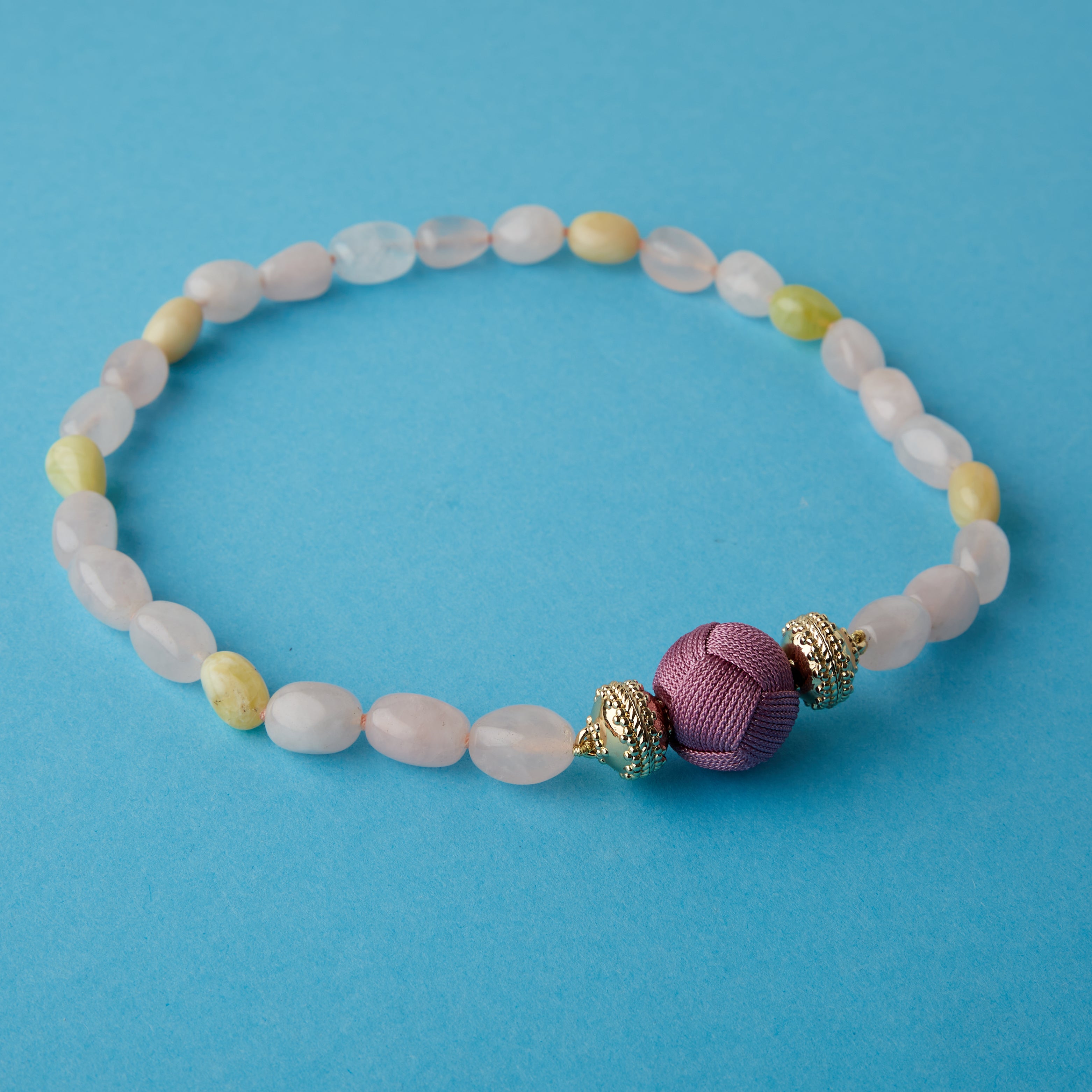 Pink and Yellow Tourmaline Necklace