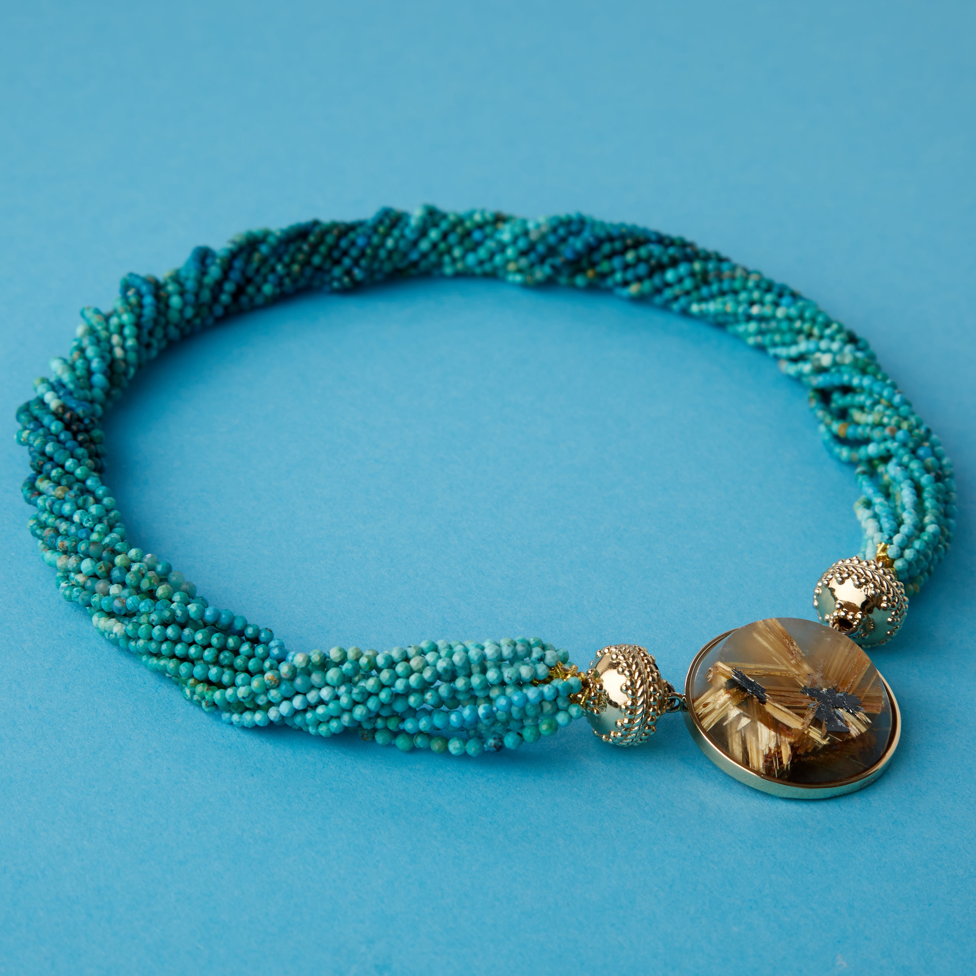 Michel Ombre Turquoise & Chrysocolla Multi-Strand Necklace