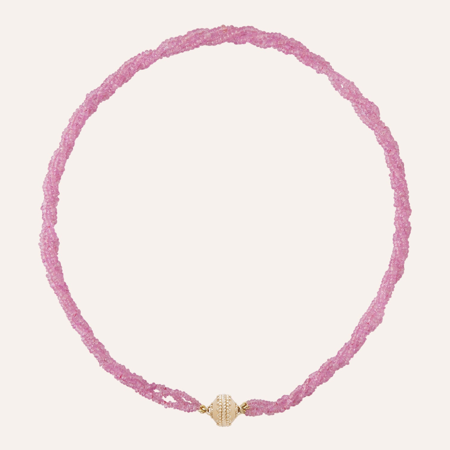 Michel Pink Sapphire Multi-Strand Mini Necklace