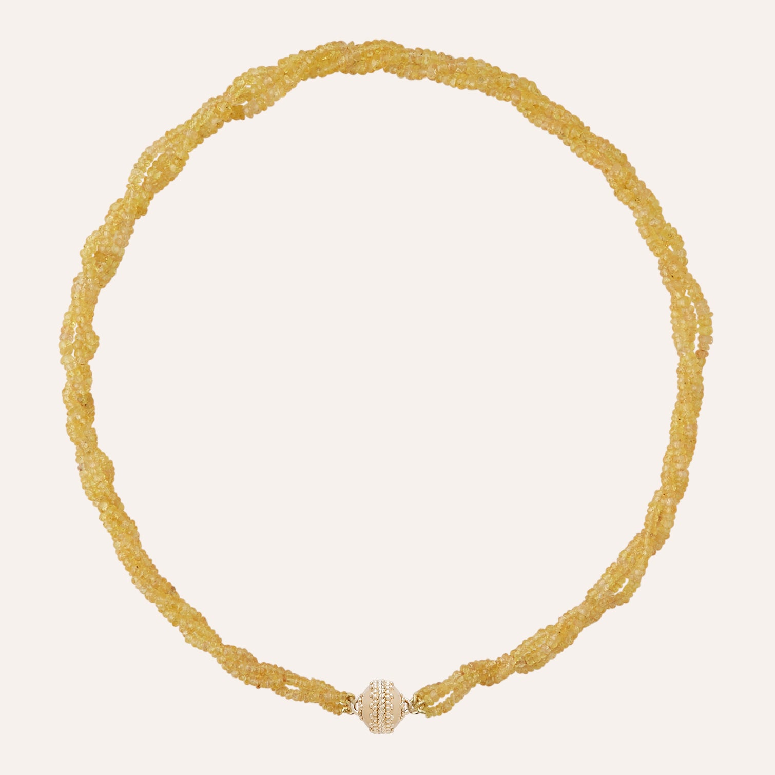 Michel Yellow Sapphire Multi-Strand Mini Necklace