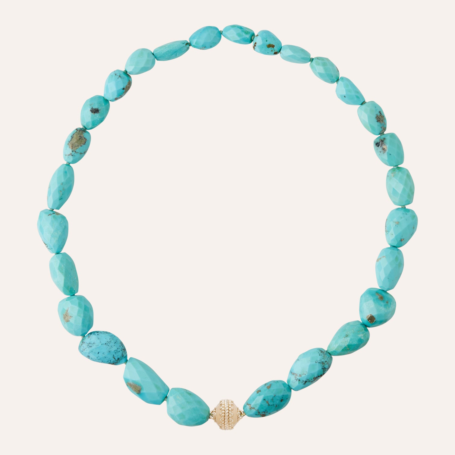 Faceted Natural Turquoise Necklace