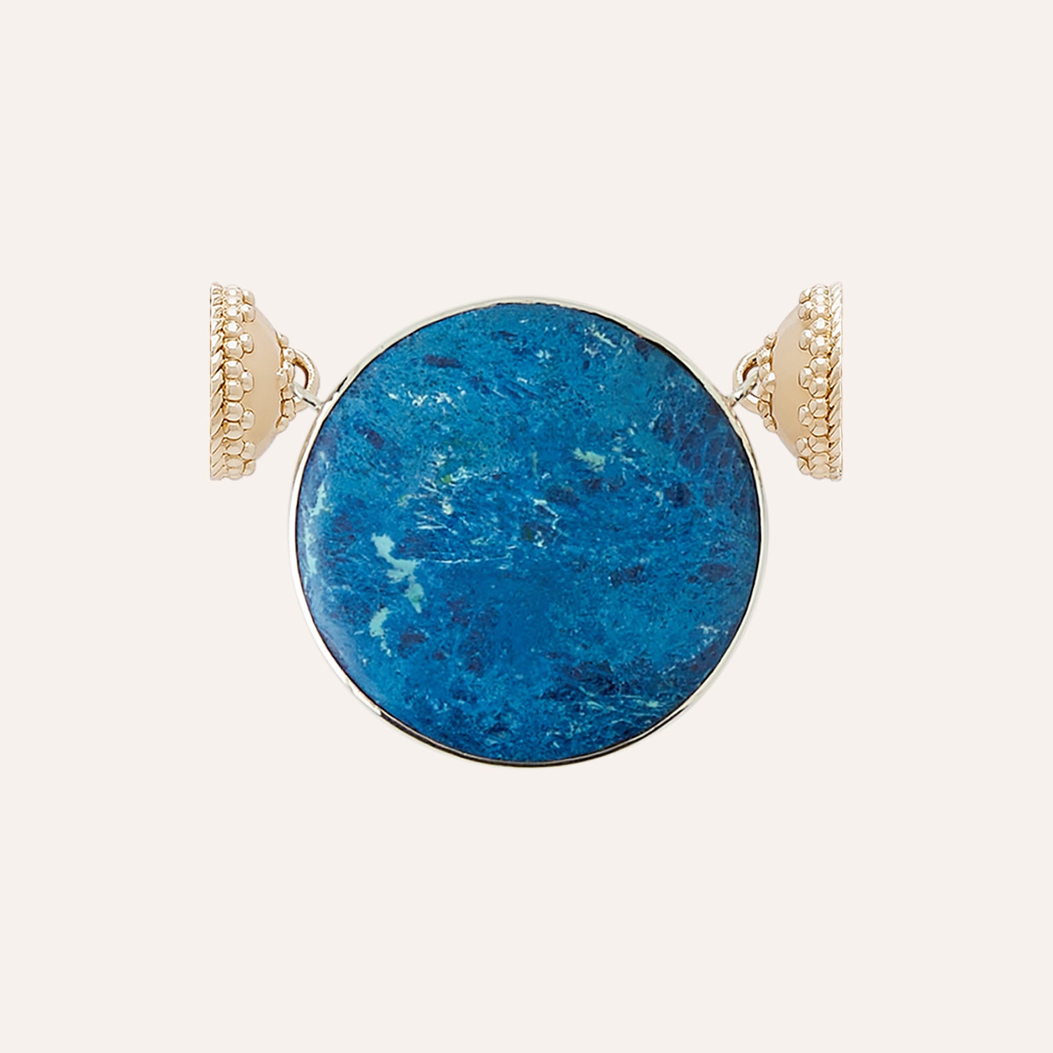 Blue Shattuckite Round Cabochon Centerpiece