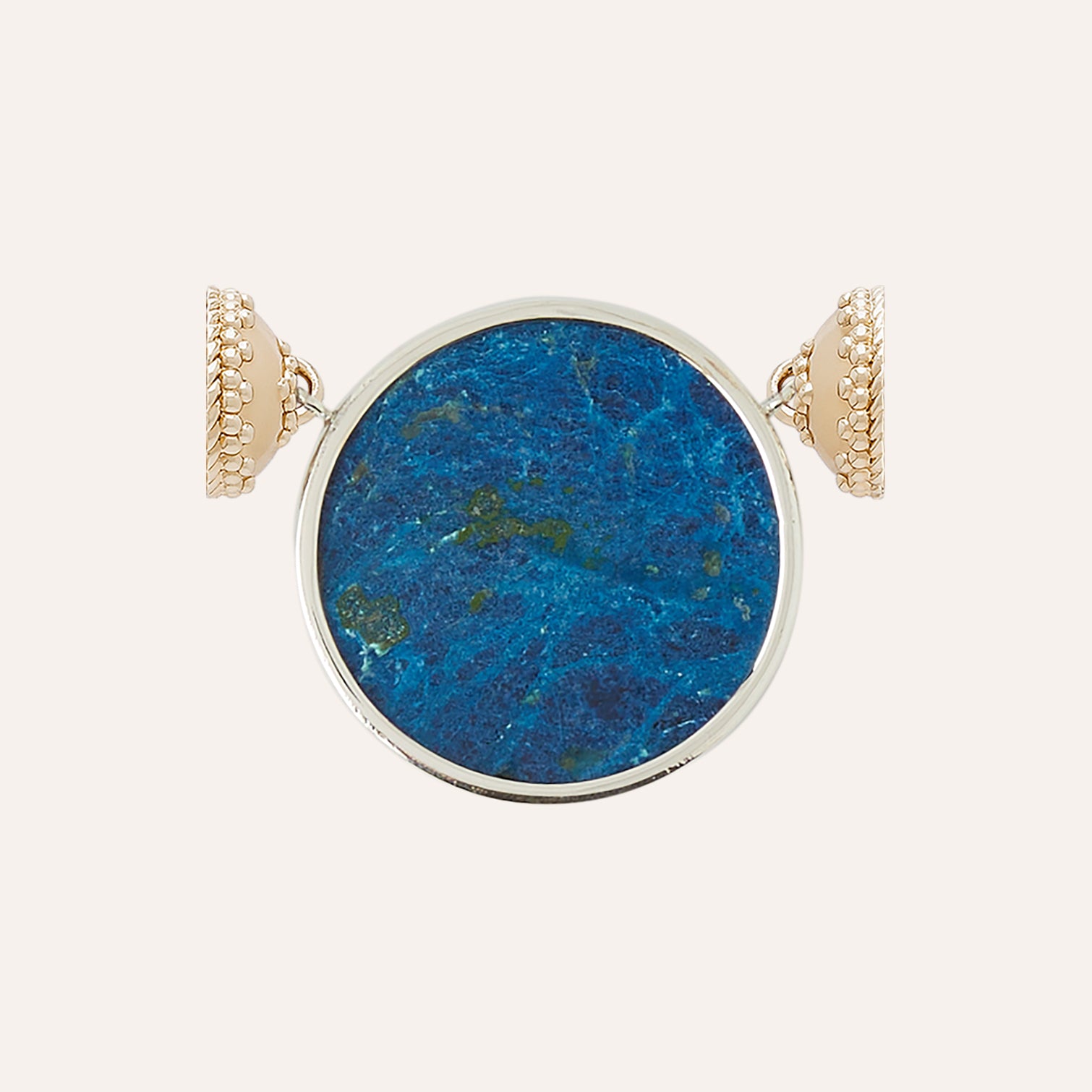 Blue Shattuckite Round Cabochon Centerpiece