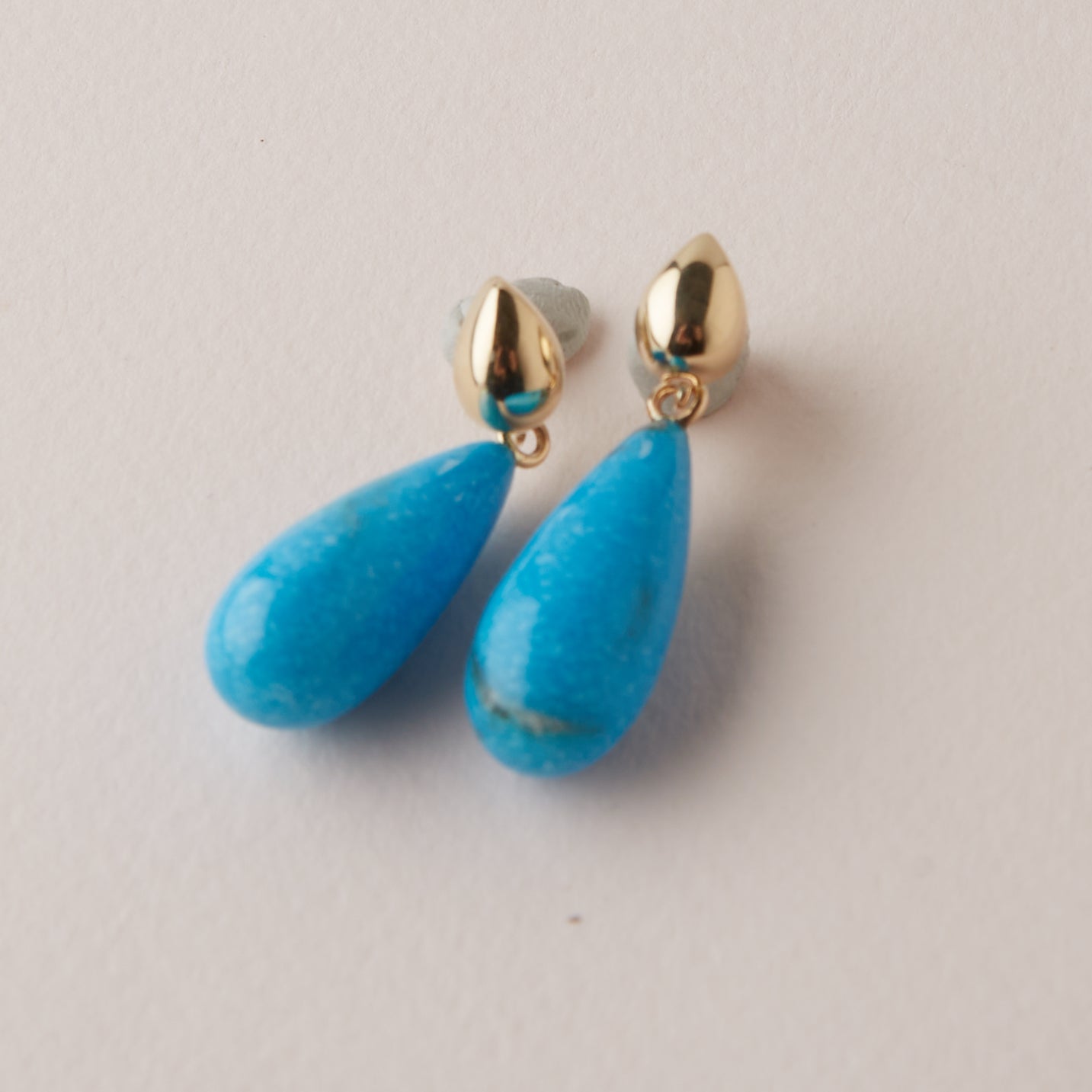 Kingman Turquoise Teardrop Earring Drops