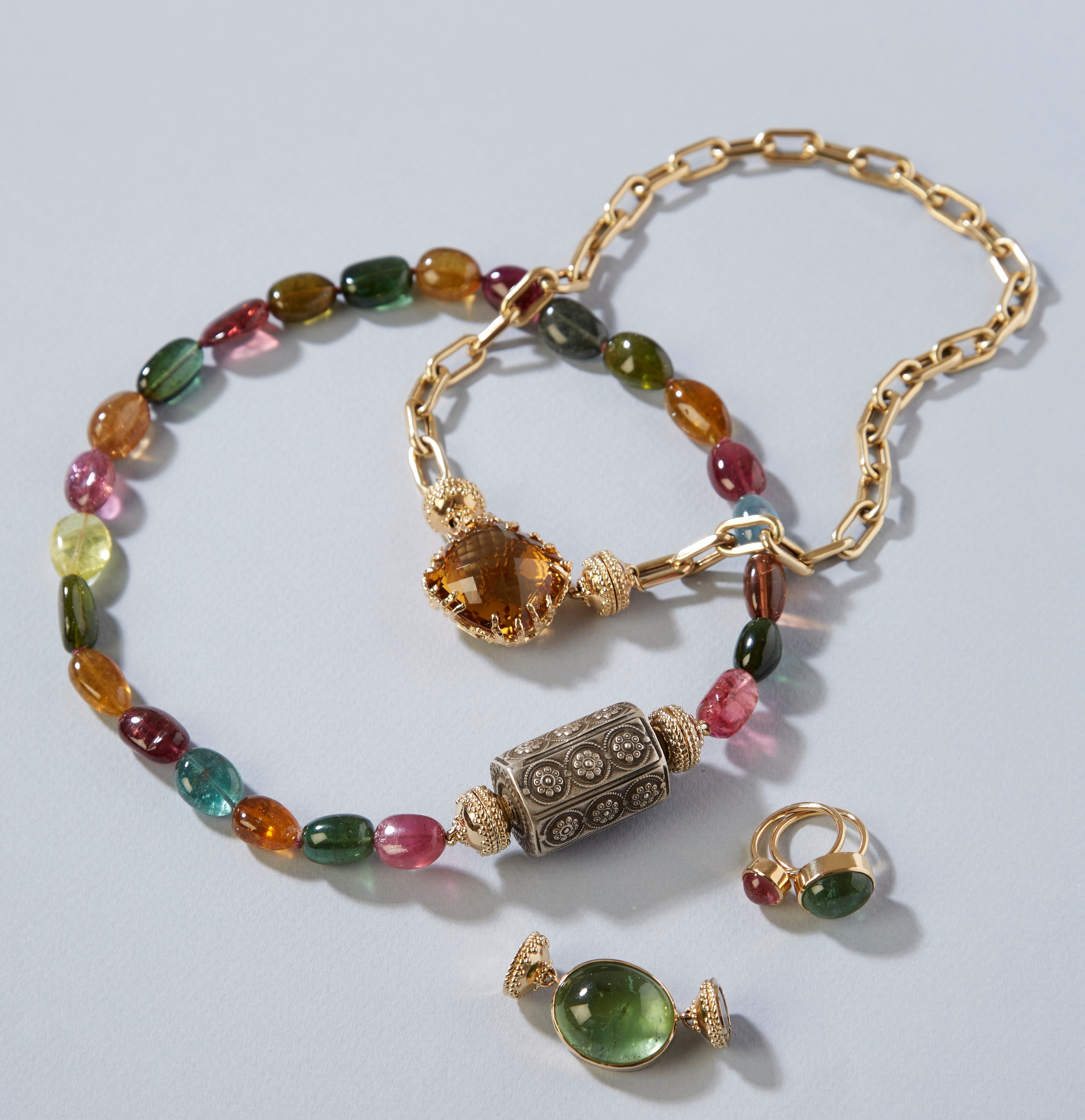 Small Candy Multi Colored Tourmaline Necklace