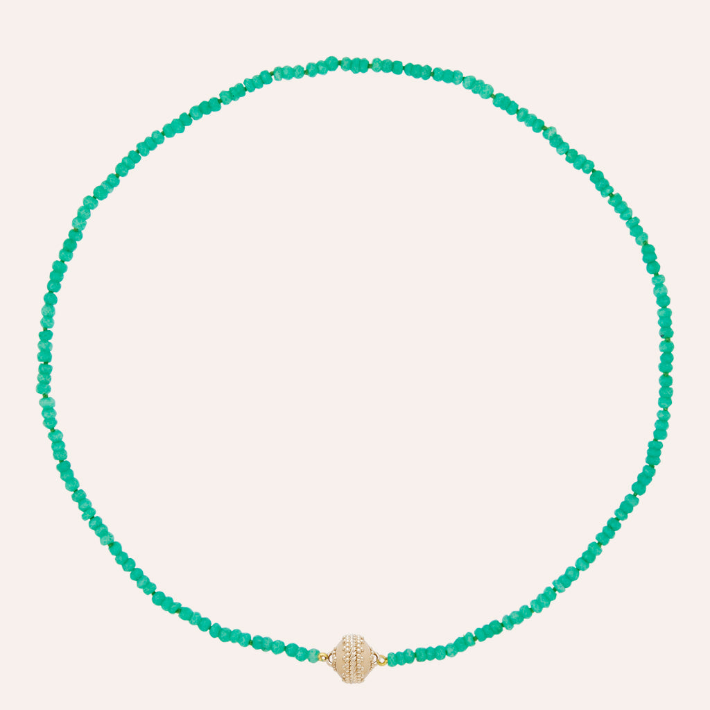 Michel Green Chalcedony Mini Necklace