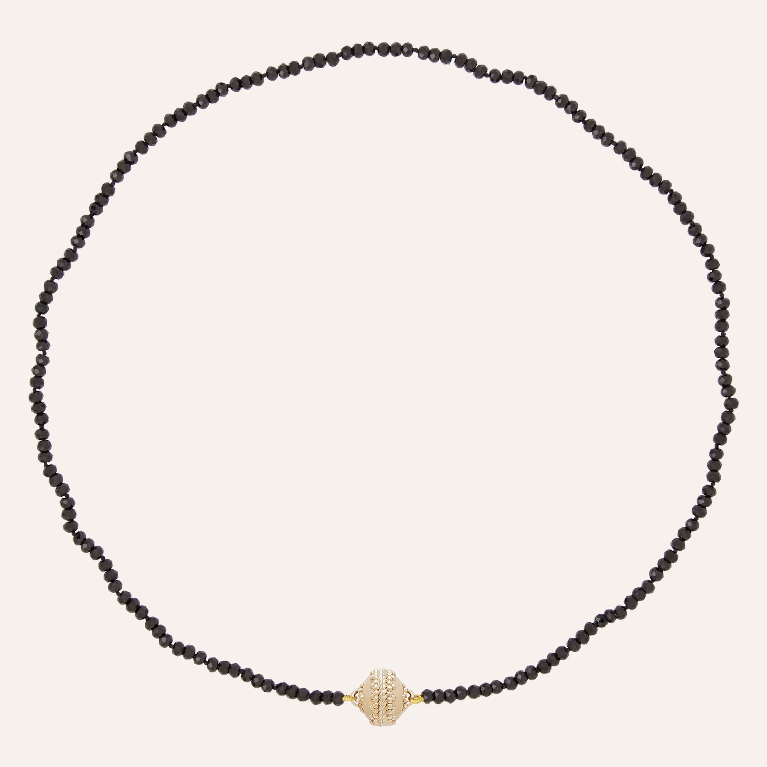 Michel 3mm Black Spinel Mini Necklace