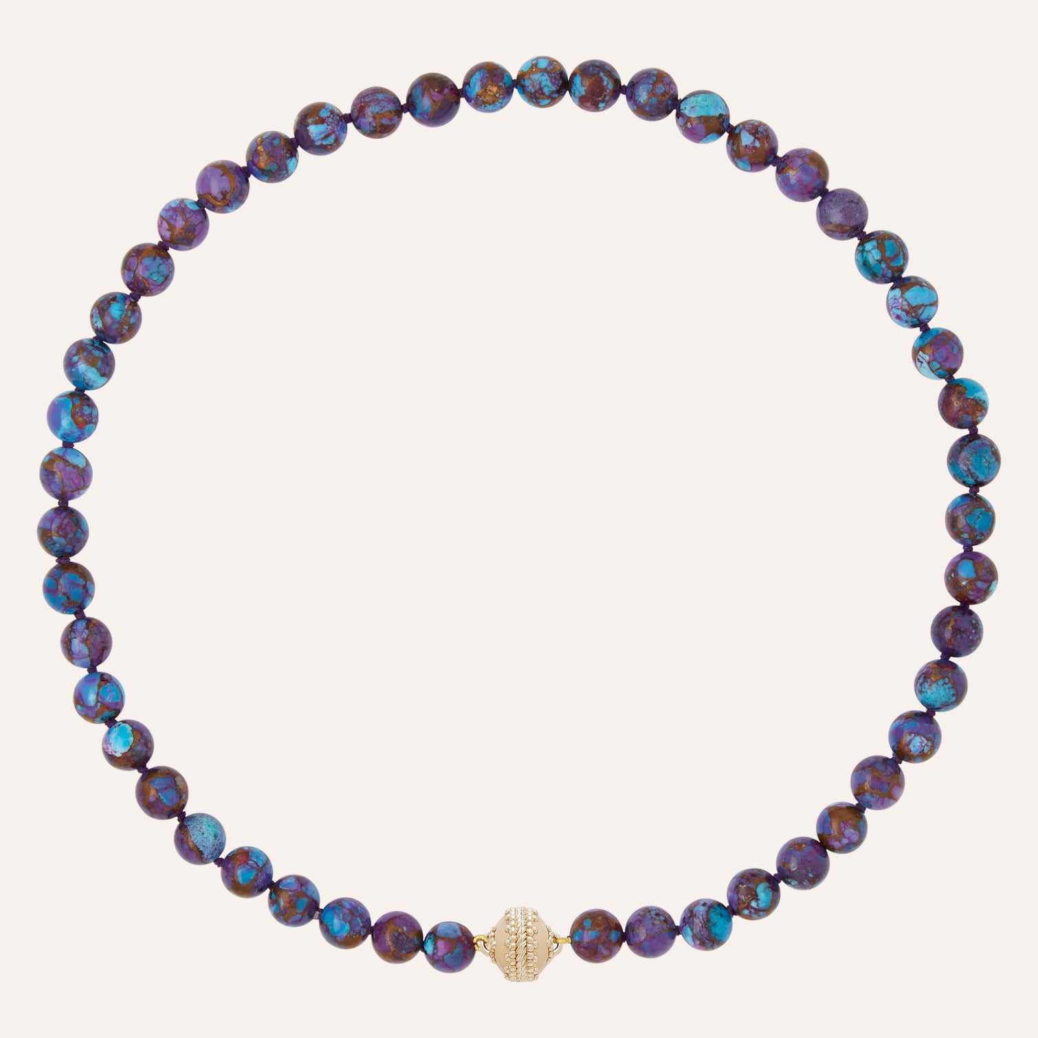 Victoire 7mm Reconstituted Mohave Purple and Kingman Turquoise Mini Necklace