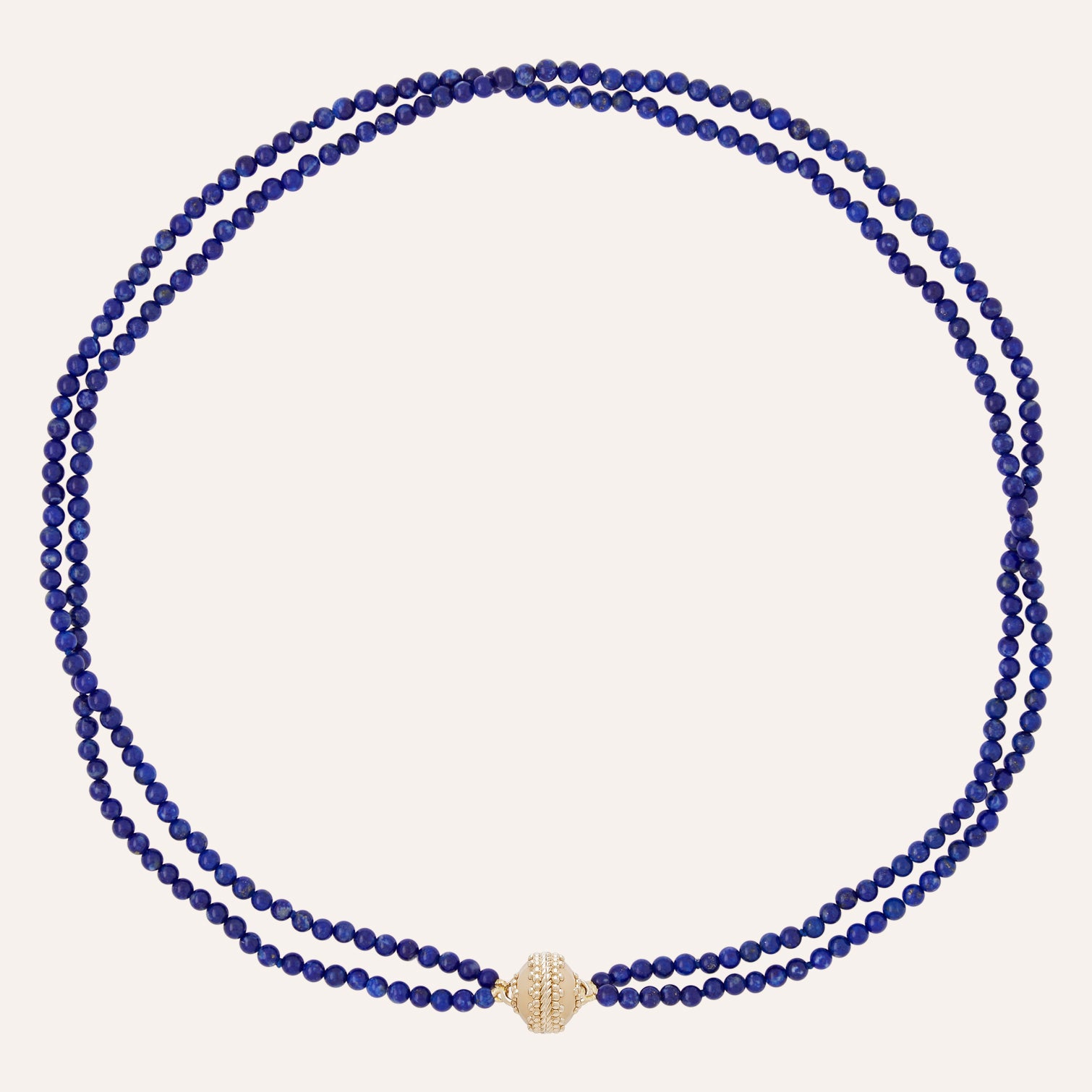 Victoire 3mm Lapis Double-Strand Mini Necklace