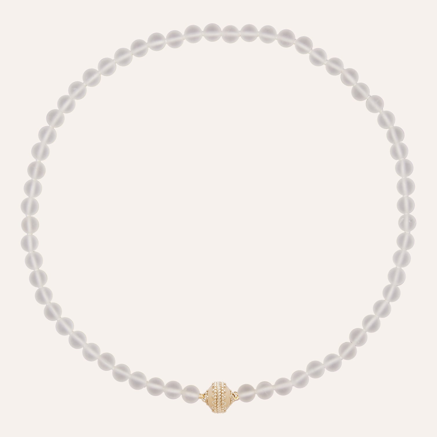 Victoire 6mm Matte Rock Crystal Mini Necklace