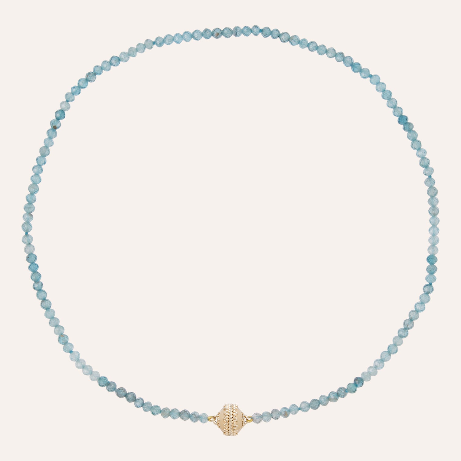 Blue Zircon Faceted Mini Necklace